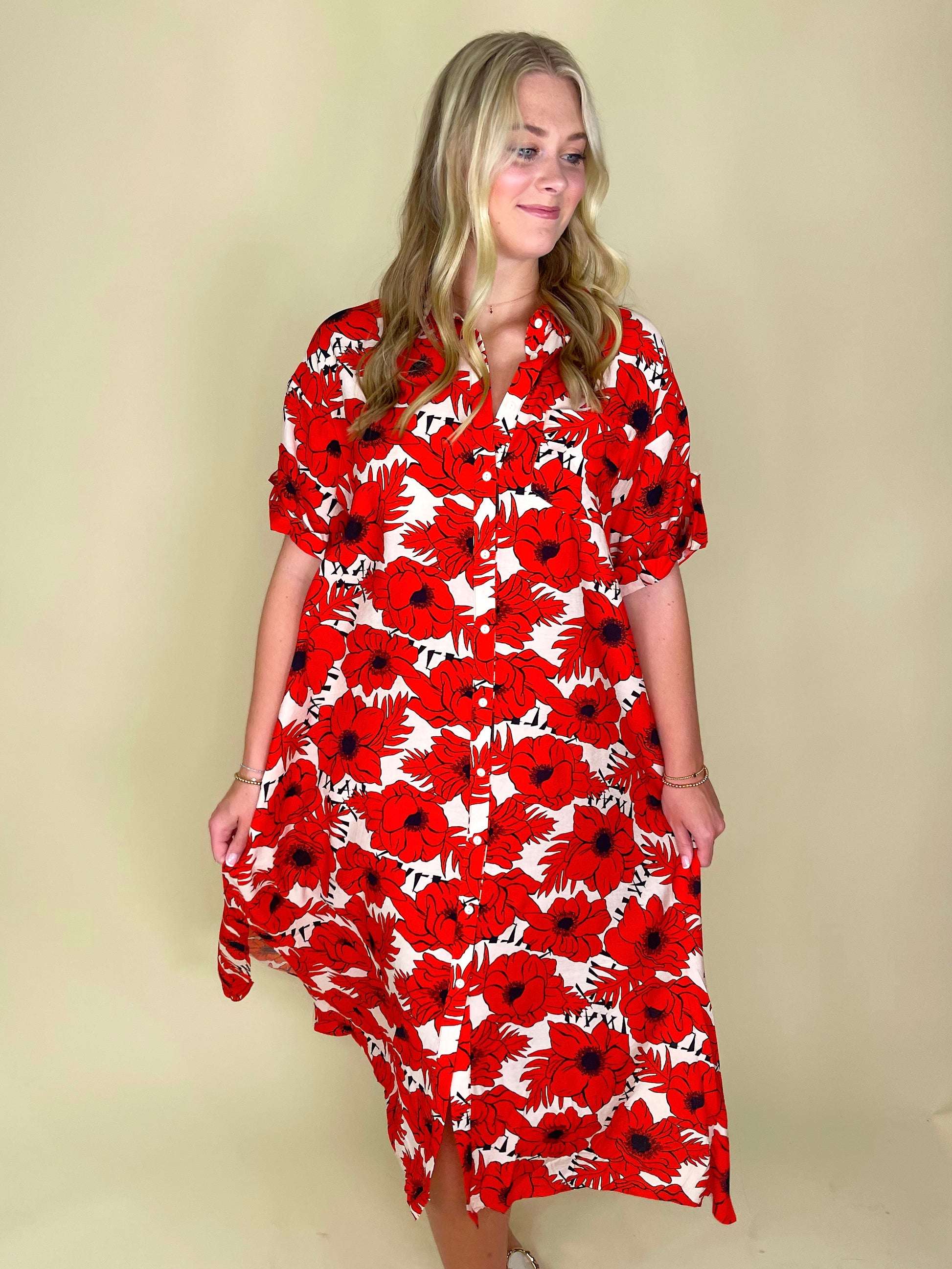 Flying Poppies Maxi Dress-Maxi Dress-Before You-The Village Shoppe, Women’s Fashion Boutique, Shop Online and In Store - Located in Muscle Shoals, AL.