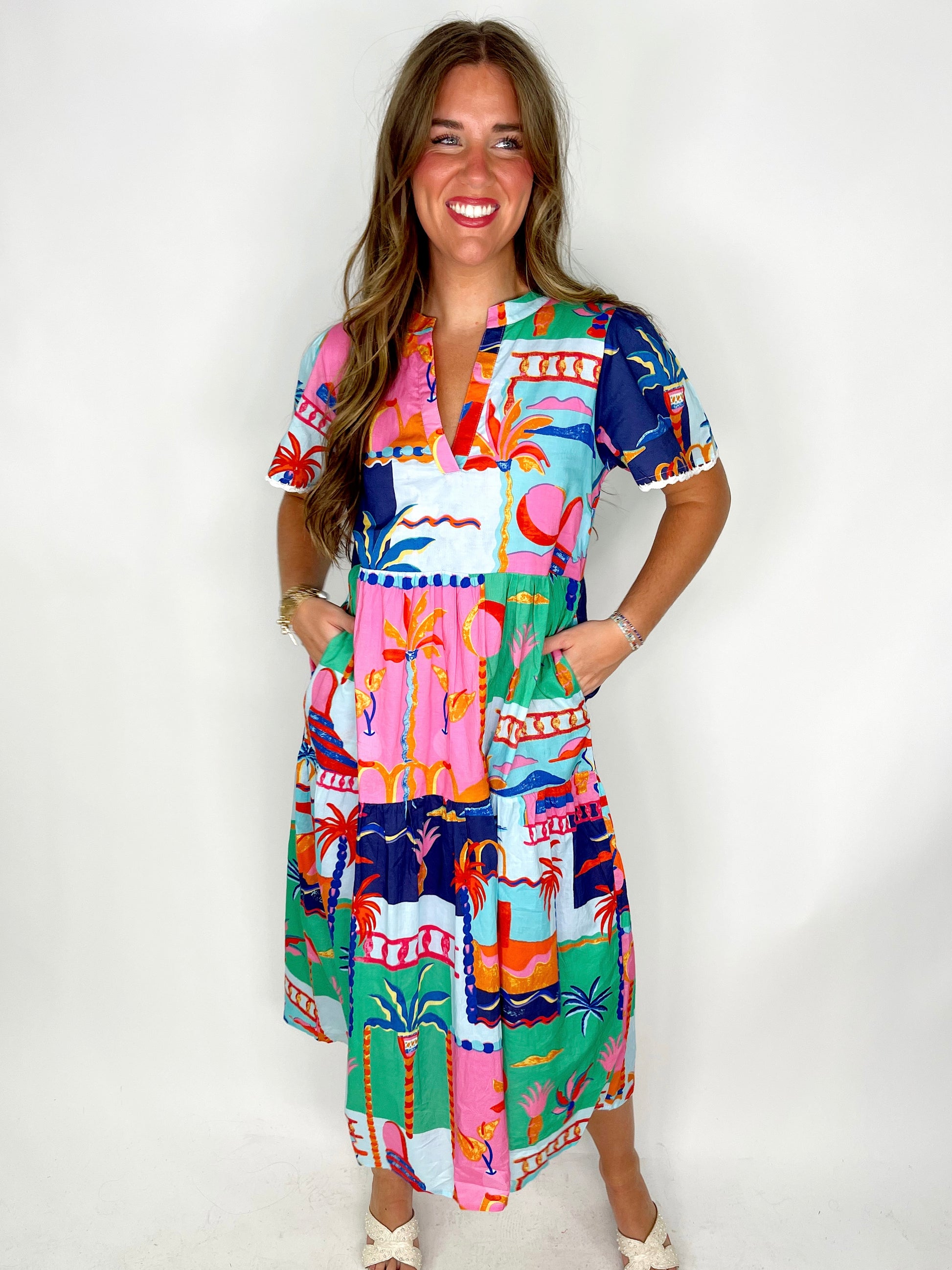 The Key West Midi Dress-Midi Dress-THML-The Village Shoppe, Women’s Fashion Boutique, Shop Online and In Store - Located in Muscle Shoals, AL.