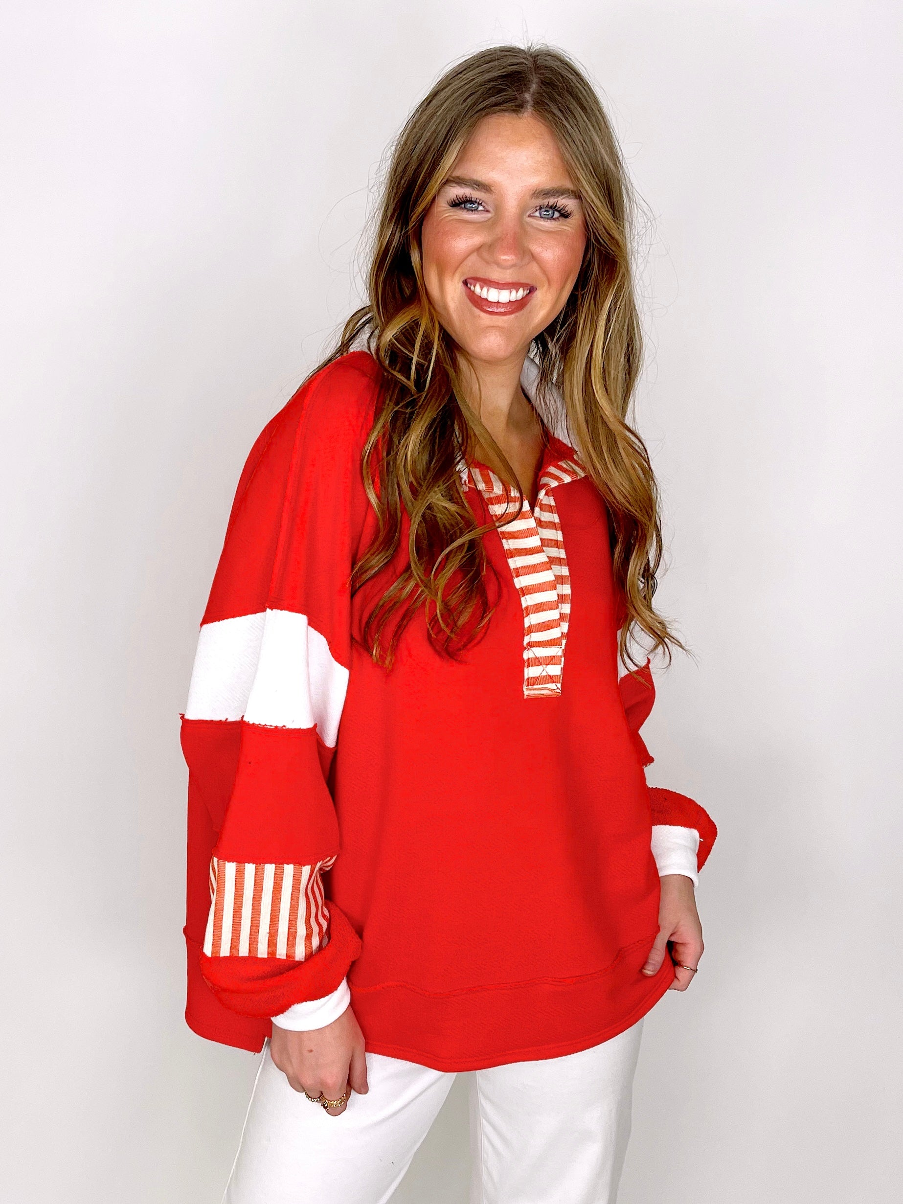 The Jordan Pullover-Long Sleeves-Bucketlist-The Village Shoppe, Women’s Fashion Boutique, Shop Online and In Store - Located in Muscle Shoals, AL.