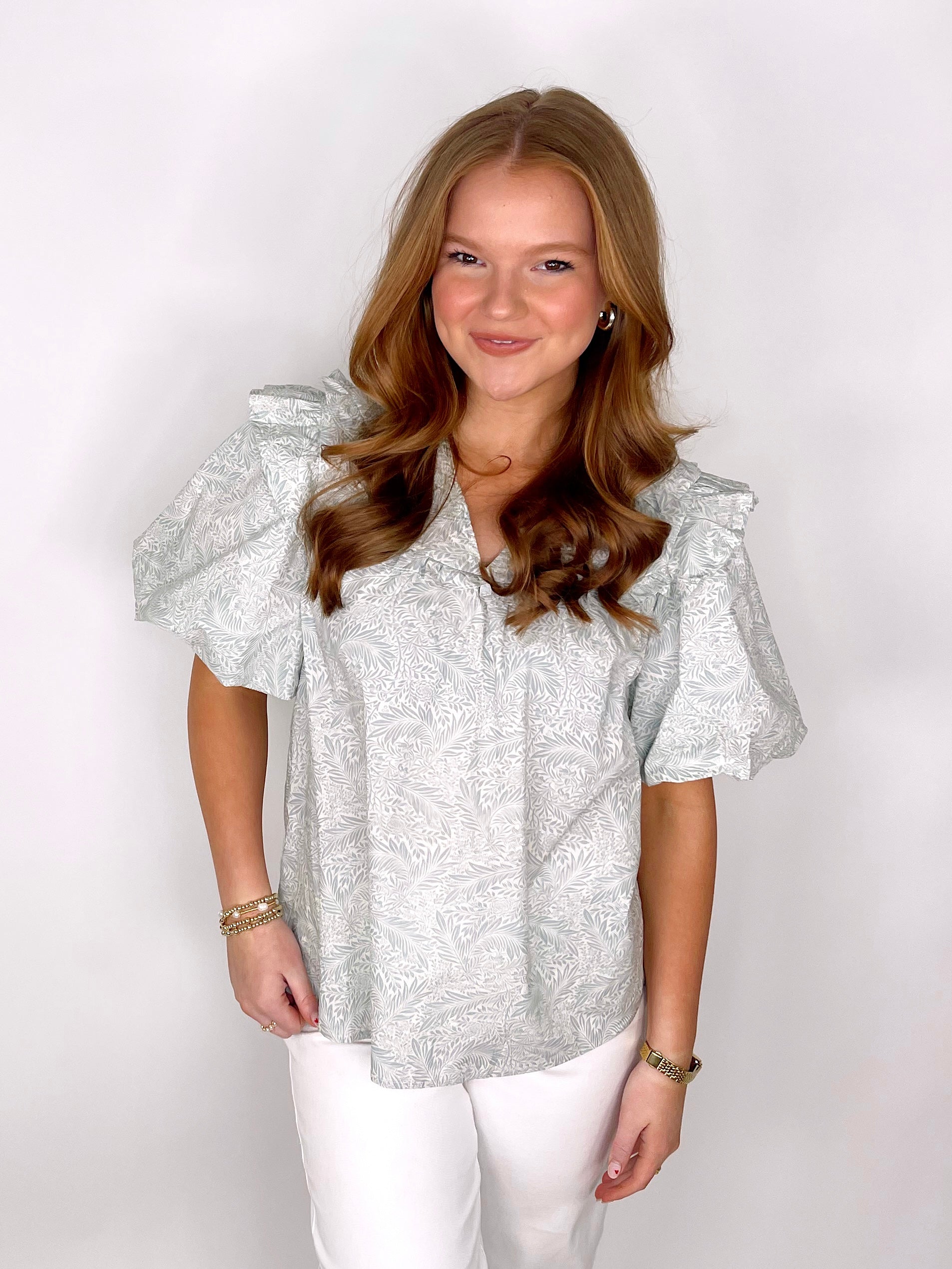 The Jessie Blouse-Short Sleeves-Entro-The Village Shoppe, Women’s Fashion Boutique, Shop Online and In Store - Located in Muscle Shoals, AL.