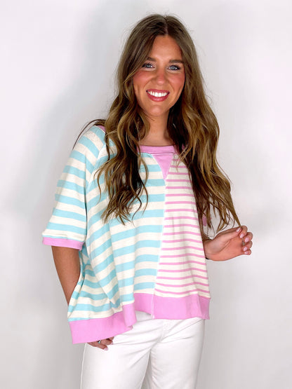 The Sheila Top-Short Sleeves-Peach Love California-The Village Shoppe, Women’s Fashion Boutique, Shop Online and In Store - Located in Muscle Shoals, AL.