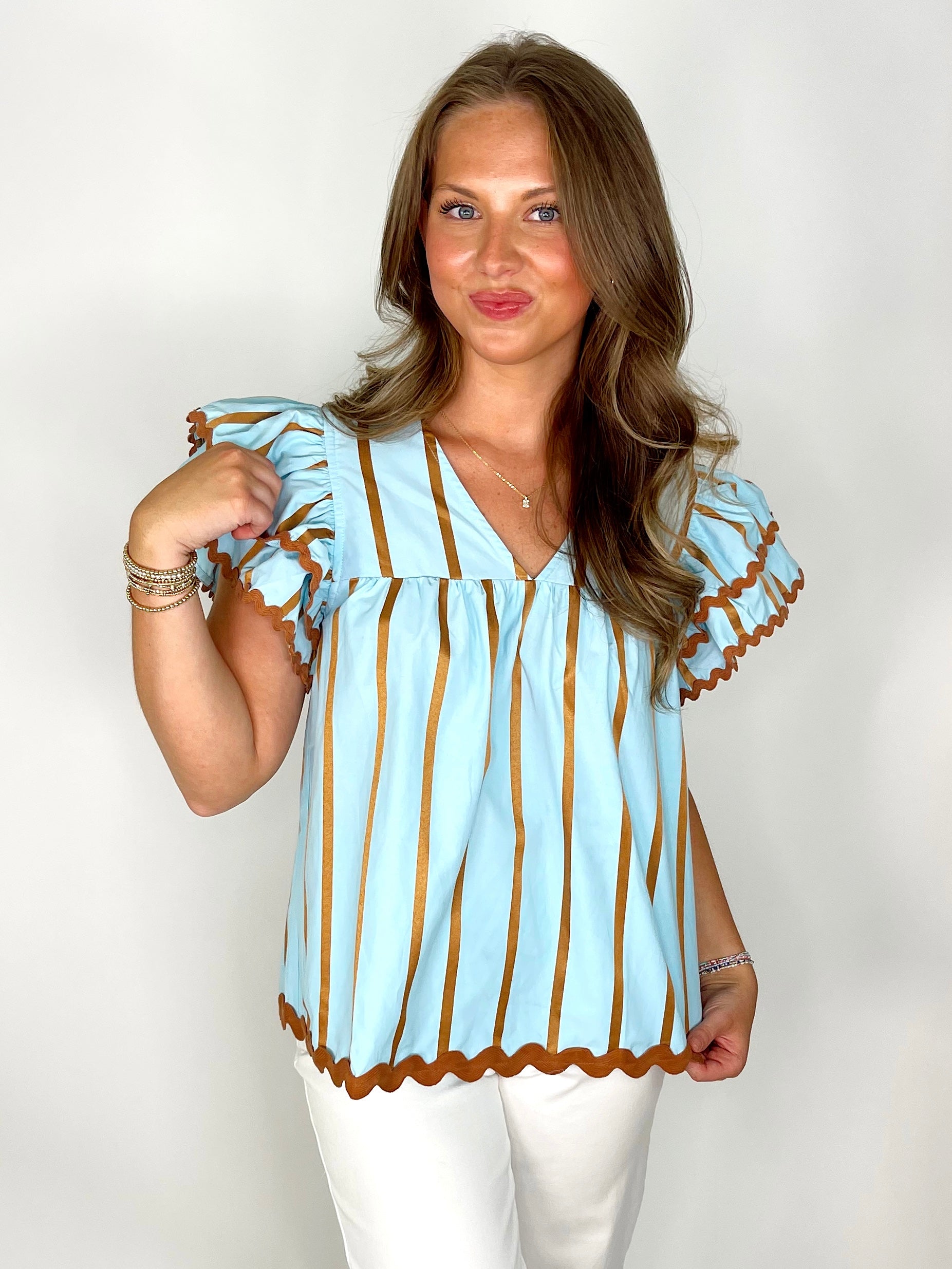 The Reagan Top-Blouse-Entro-The Village Shoppe, Women’s Fashion Boutique, Shop Online and In Store - Located in Muscle Shoals, AL.