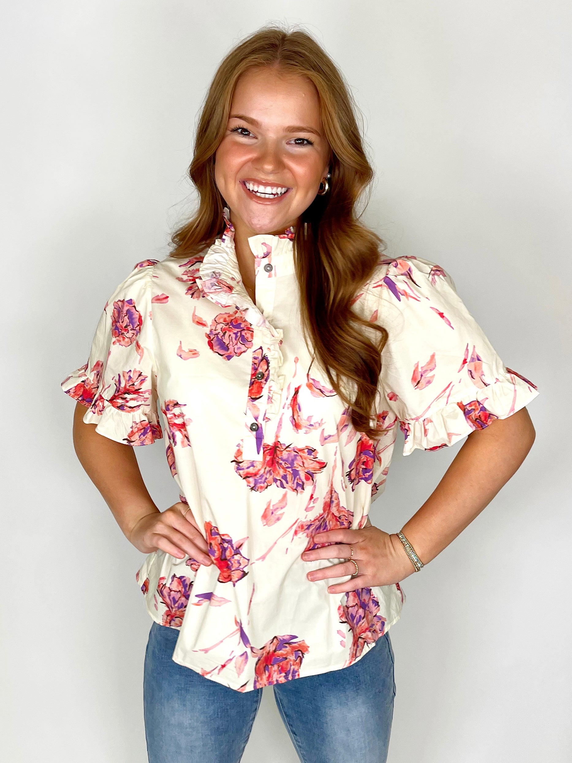 The Mae Top-Short Sleeves-Entro-The Village Shoppe, Women’s Fashion Boutique, Shop Online and In Store - Located in Muscle Shoals, AL.