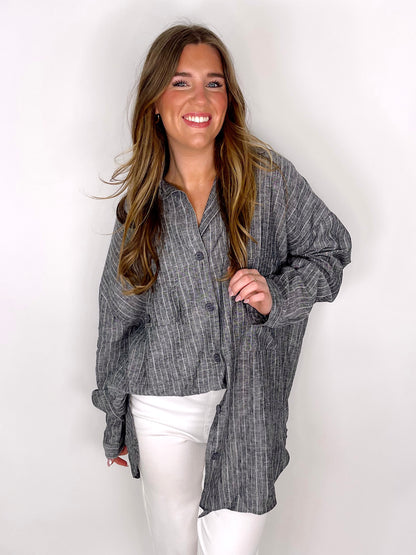 The Evie Oversized Button Down-The Village Shoppe-The Village Shoppe, Women’s Fashion Boutique, Shop Online and In Store - Located in Muscle Shoals, AL.