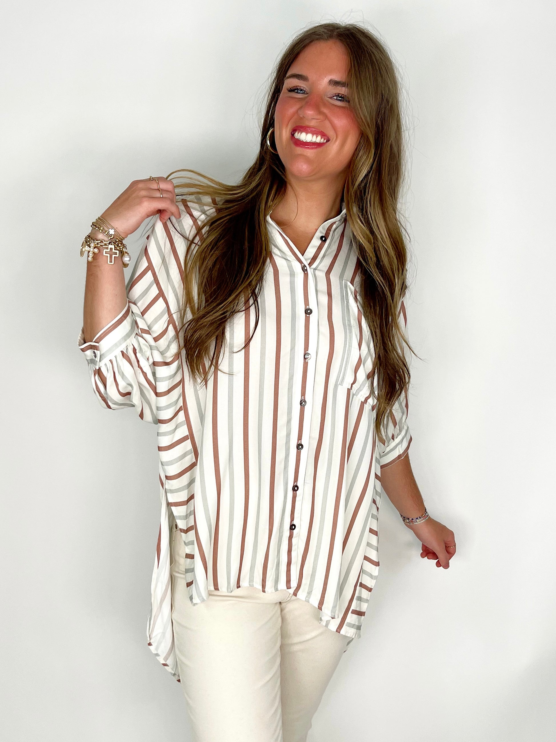 The Morgan Blouse-Button-Ups-Entro-The Village Shoppe, Women’s Fashion Boutique, Shop Online and In Store - Located in Muscle Shoals, AL.