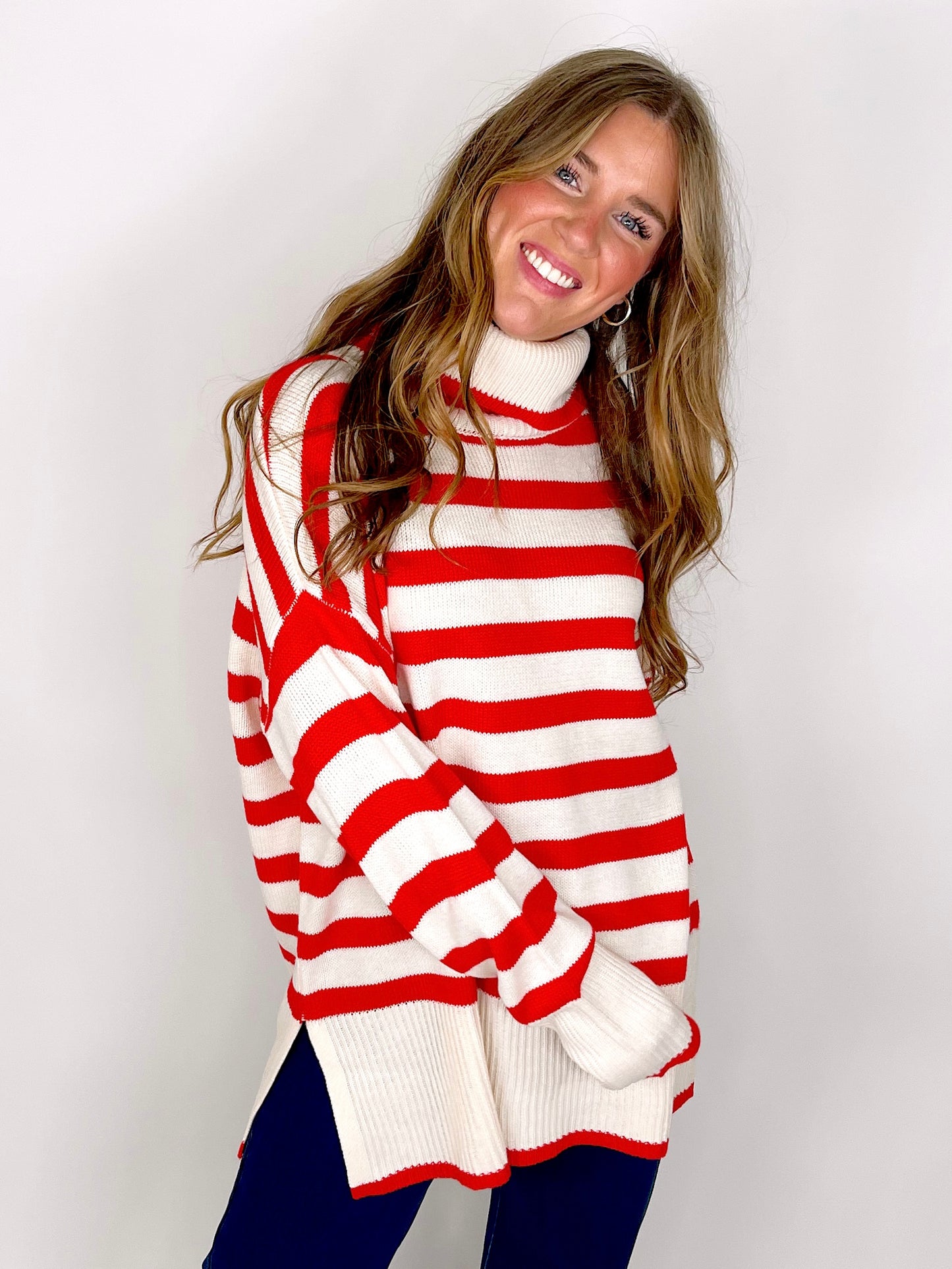 Up on the Housetop Sweater-Turtleneck-First Love-The Village Shoppe, Women’s Fashion Boutique, Shop Online and In Store - Located in Muscle Shoals, AL.