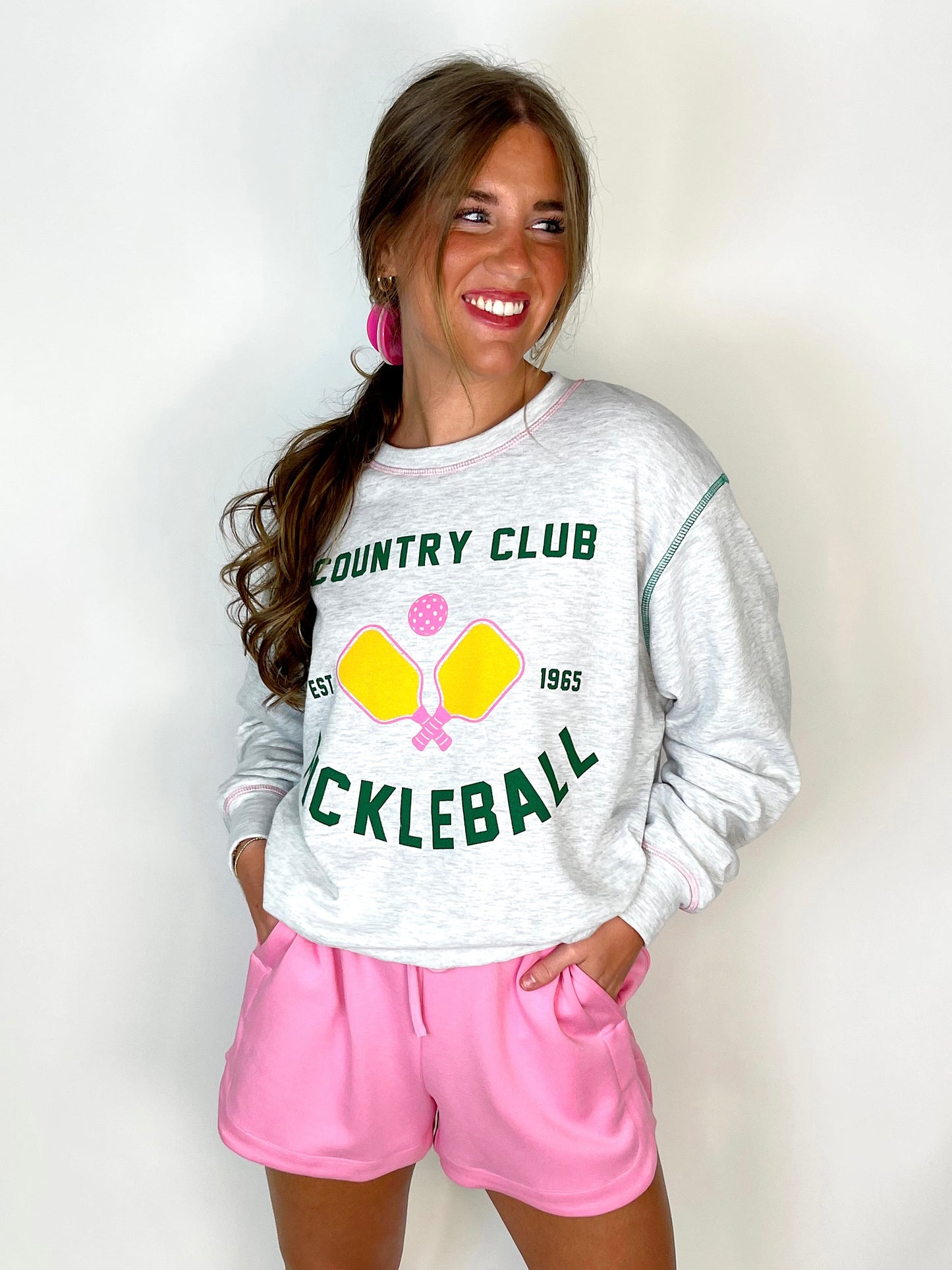 Queen of the Court Sweatshirt-Sweatshirt-Peach Love California-The Village Shoppe, Women’s Fashion Boutique, Shop Online and In Store - Located in Muscle Shoals, AL.