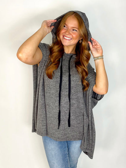 The Brittany Poncho | DOORBUSTER-Poncho-Cotton Bleu-The Village Shoppe, Women’s Fashion Boutique, Shop Online and In Store - Located in Muscle Shoals, AL.