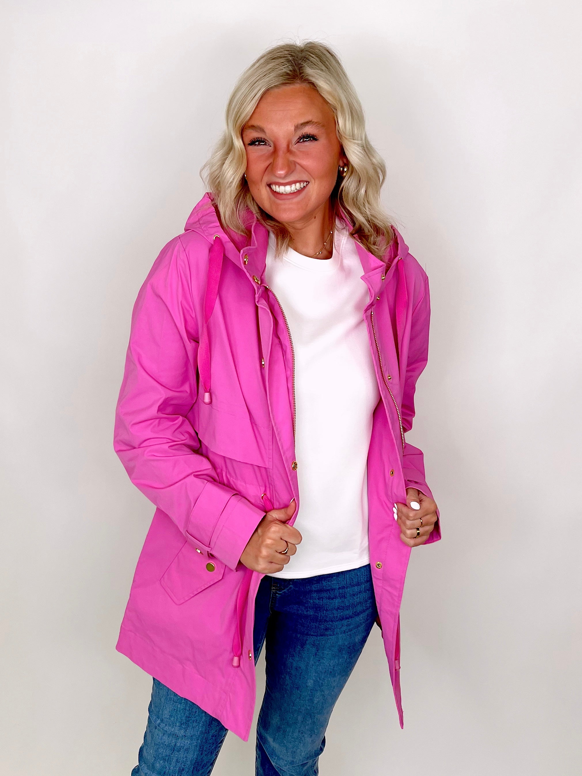 Nikki jones top casual rain jacket