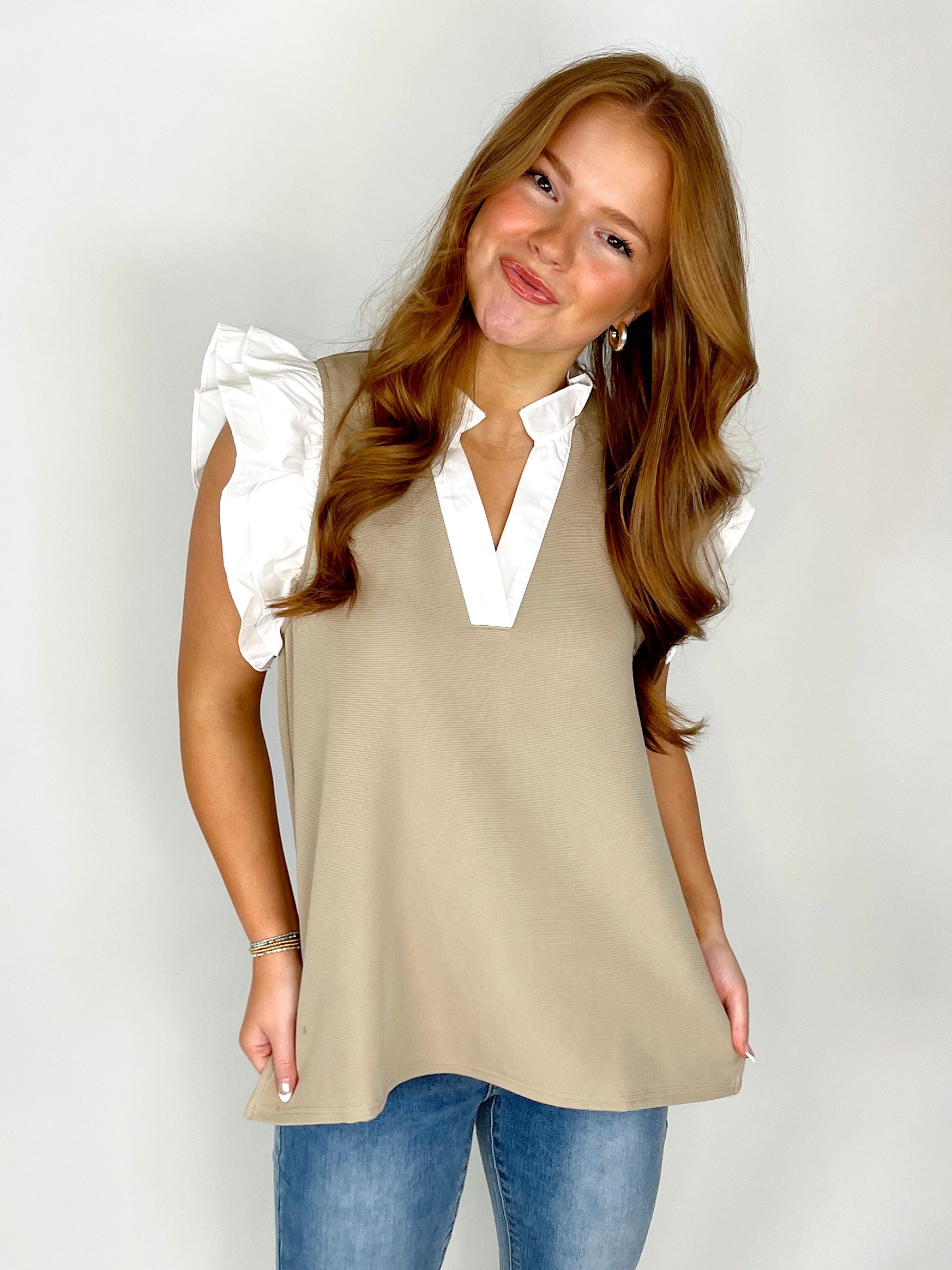 The Julie Top-Blouse-Entro-The Village Shoppe, Women’s Fashion Boutique, Shop Online and In Store - Located in Muscle Shoals, AL.