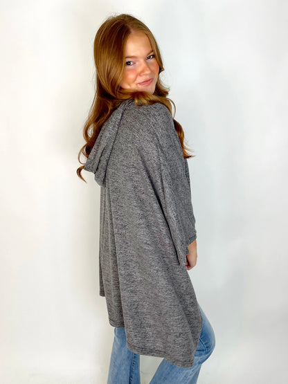 The Brittany Poncho | DOORBUSTER-Poncho-Cotton Bleu-The Village Shoppe, Women’s Fashion Boutique, Shop Online and In Store - Located in Muscle Shoals, AL.