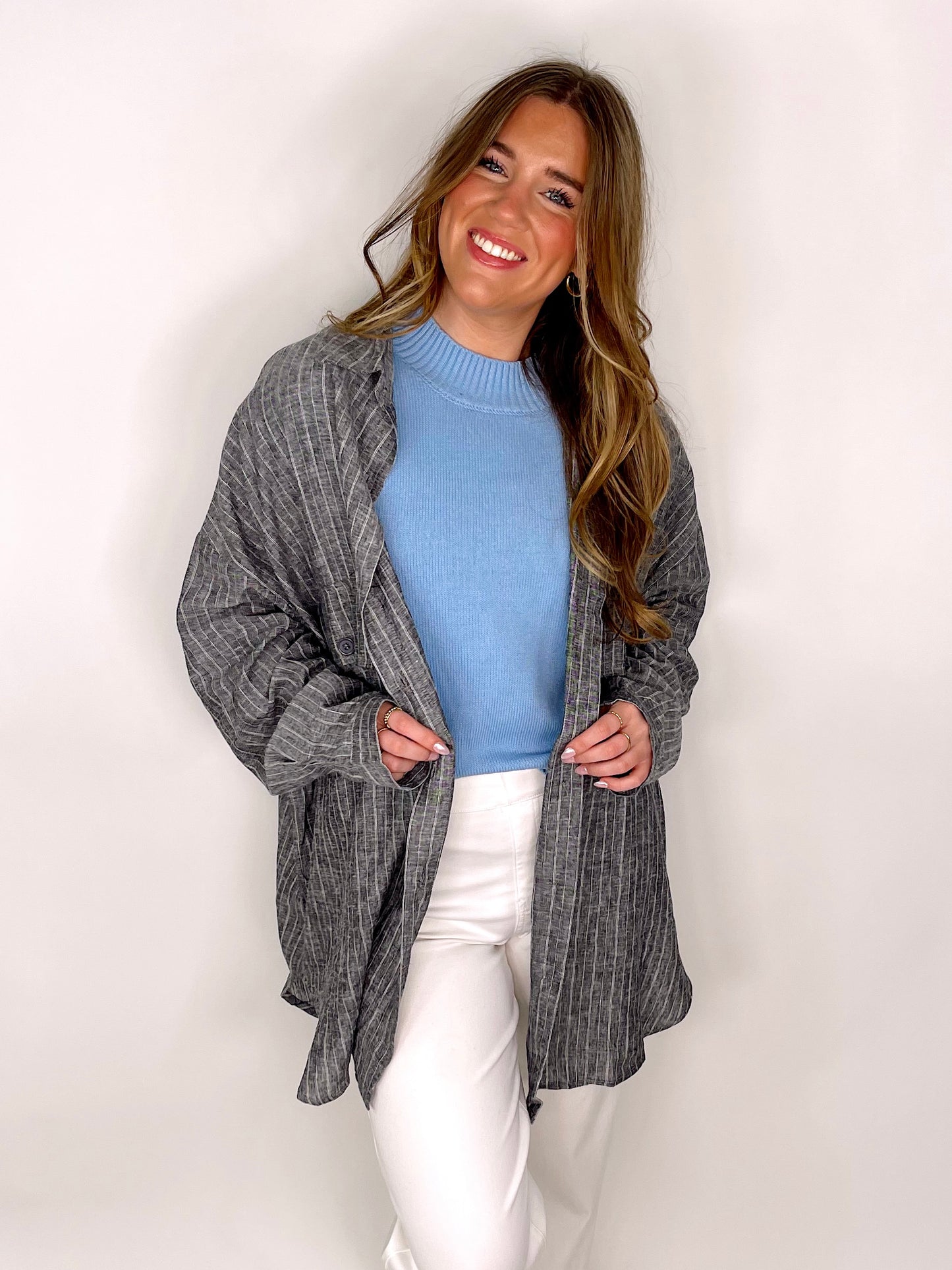 The Evie Oversized Button Down-The Village Shoppe-The Village Shoppe, Women’s Fashion Boutique, Shop Online and In Store - Located in Muscle Shoals, AL.