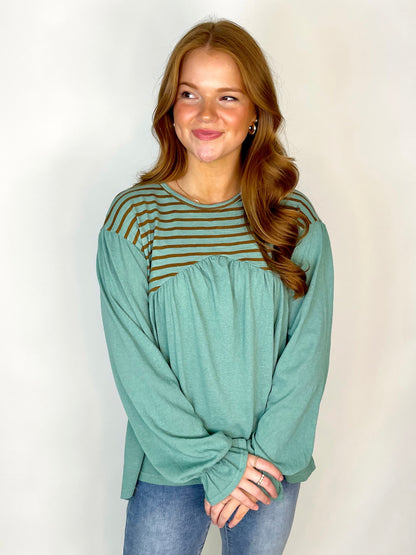 The Beth Top-Long Sleeves-Easel-The Village Shoppe, Women’s Fashion Boutique, Shop Online and In Store - Located in Muscle Shoals, AL.