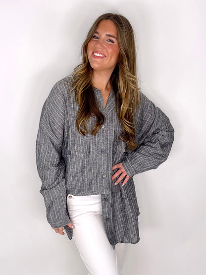 The Evie Oversized Button Down-The Village Shoppe-The Village Shoppe, Women’s Fashion Boutique, Shop Online and In Store - Located in Muscle Shoals, AL.