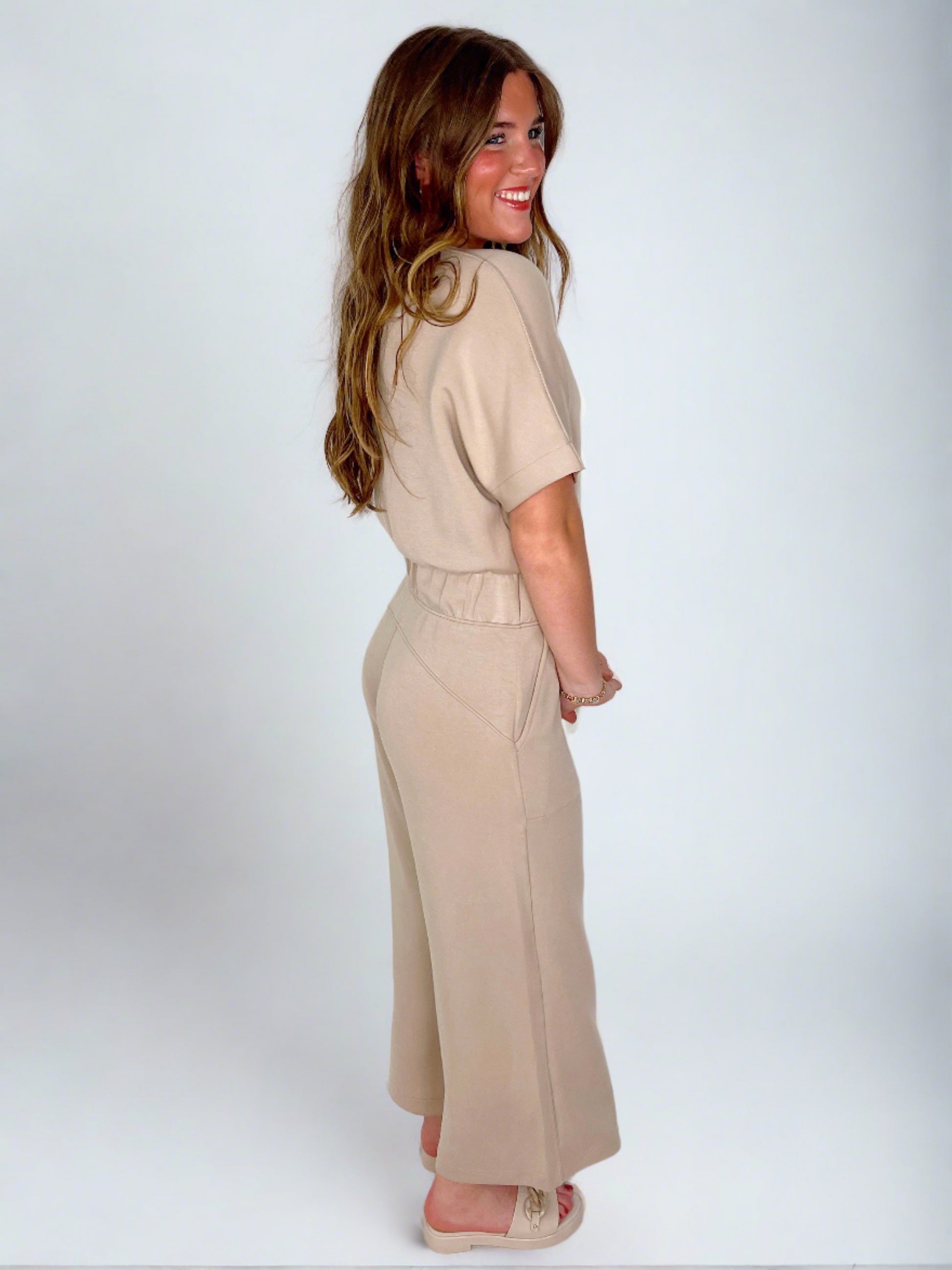 AirEssentials Crop Wide Leg Jumpsuit | Spanx-Airessentials-Spanx-The Village Shoppe, Women’s Fashion Boutique, Shop Online and In Store - Located in Muscle Shoals, AL.