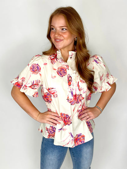 The Mae Top-Short Sleeves-Entro-The Village Shoppe, Women’s Fashion Boutique, Shop Online and In Store - Located in Muscle Shoals, AL.