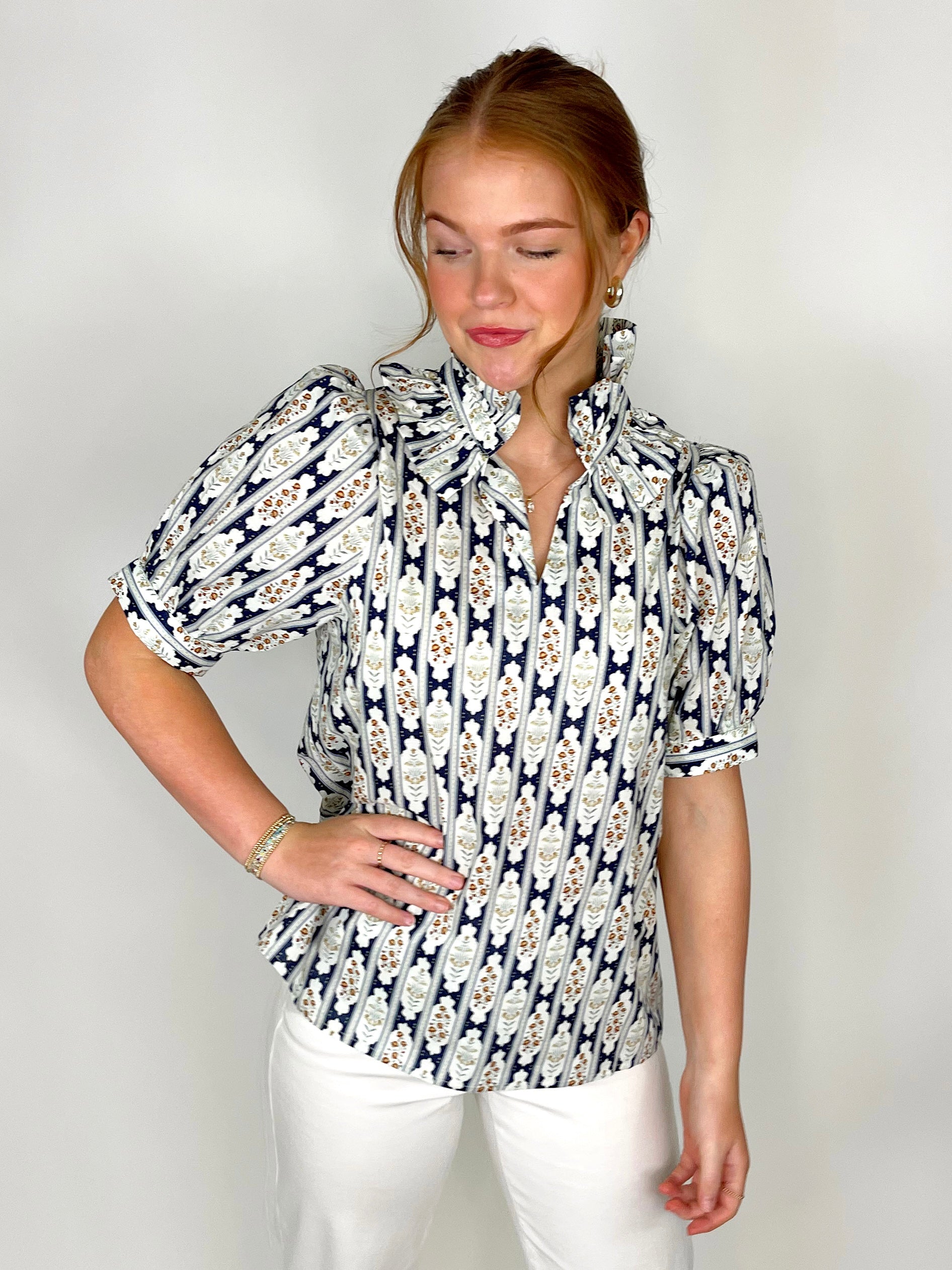 The Reese Top-Short Sleeves-Entro-The Village Shoppe, Women’s Fashion Boutique, Shop Online and In Store - Located in Muscle Shoals, AL.