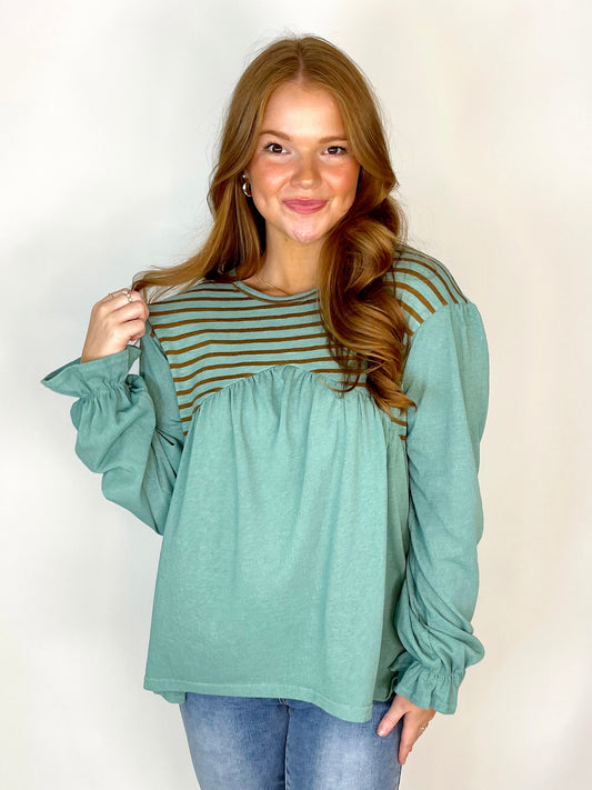 The Beth Top-Long Sleeves-Easel-The Village Shoppe, Women’s Fashion Boutique, Shop Online and In Store - Located in Muscle Shoals, AL.