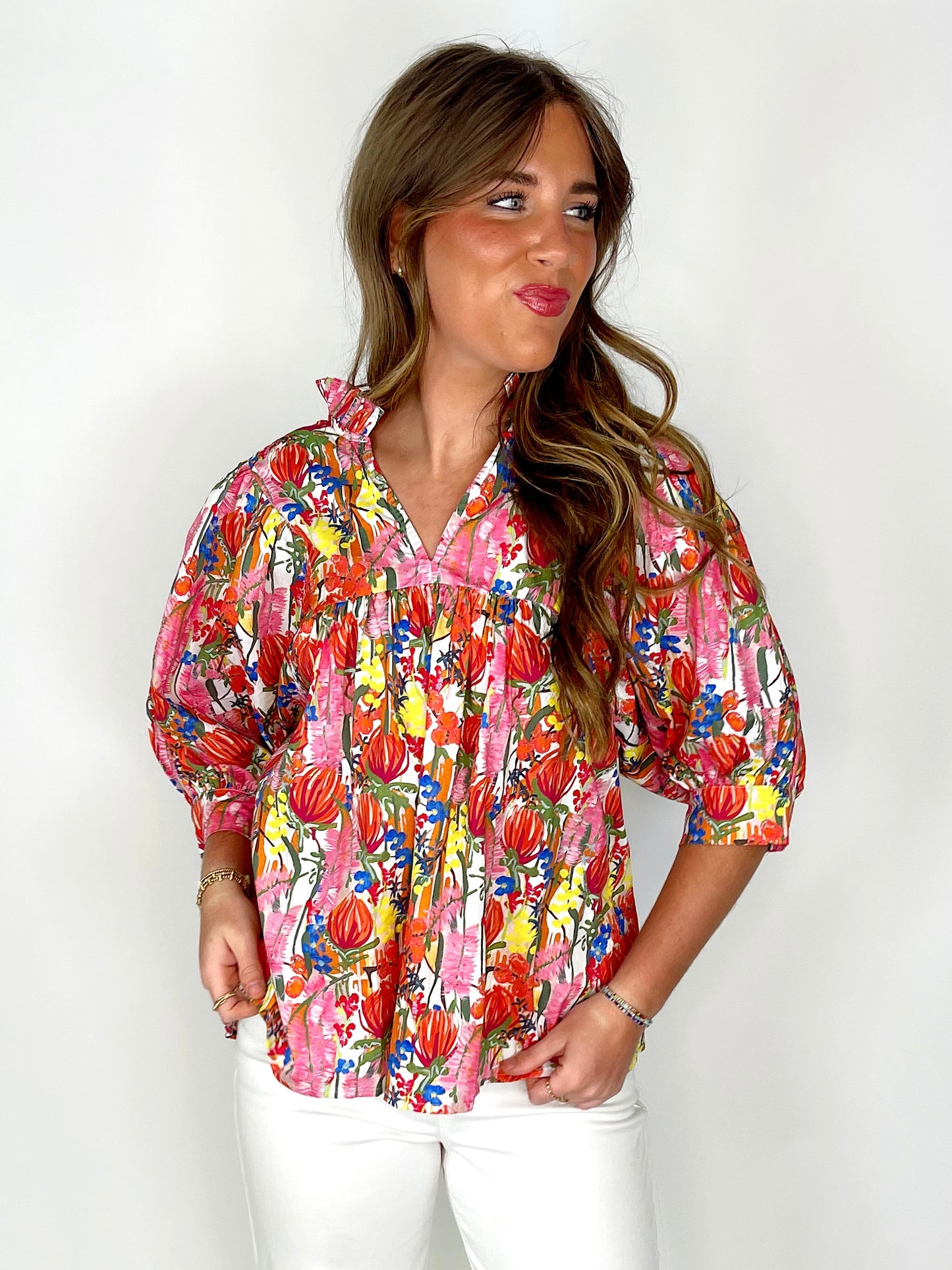 The Roxanne Top-Blouse-Entro-The Village Shoppe, Women’s Fashion Boutique, Shop Online and In Store - Located in Muscle Shoals, AL.