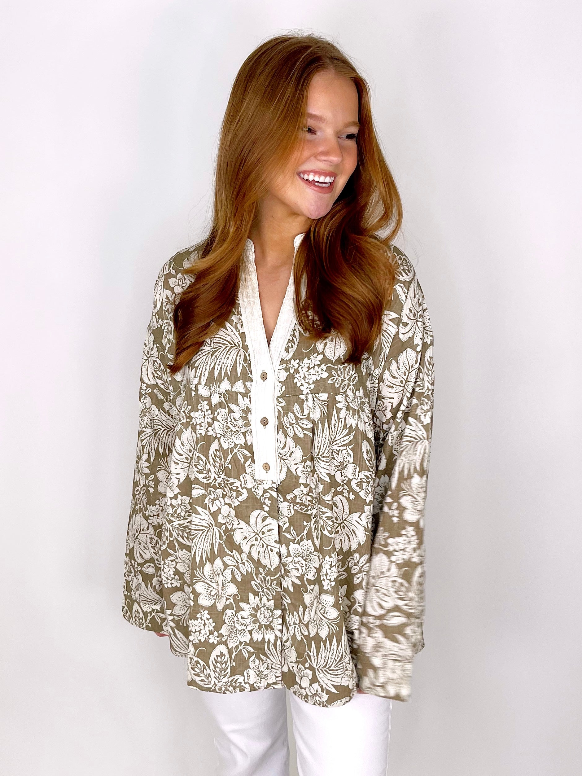 The Alexa Top-Long Sleeves-Easel-The Village Shoppe, Women’s Fashion Boutique, Shop Online and In Store - Located in Muscle Shoals, AL.