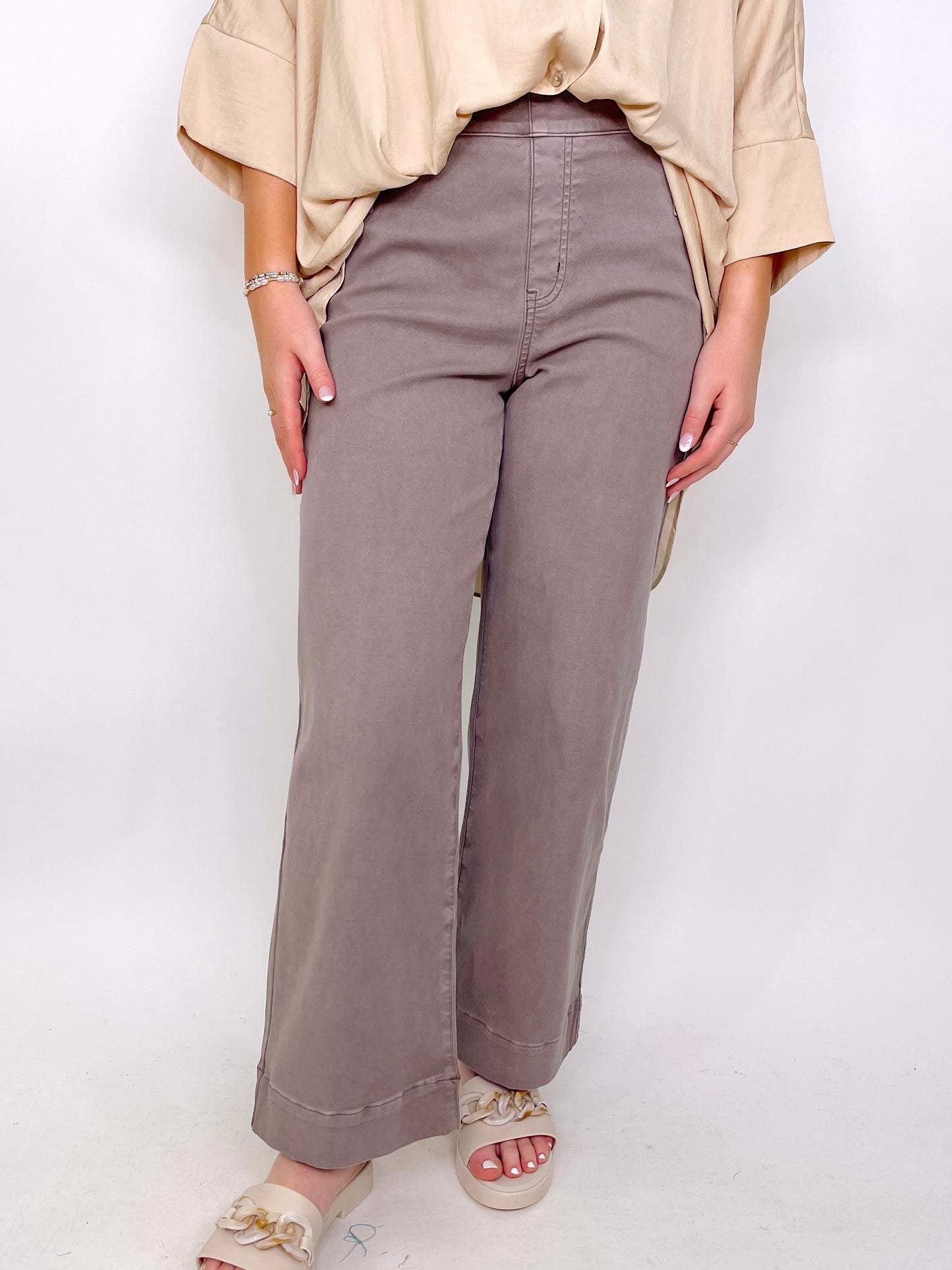 Spanx Twill Cropped Wide Leg Pant-Pull On Pant-Spanx-The Village Shoppe, Women’s Fashion Boutique, Shop Online and In Store - Located in Muscle Shoals, AL.