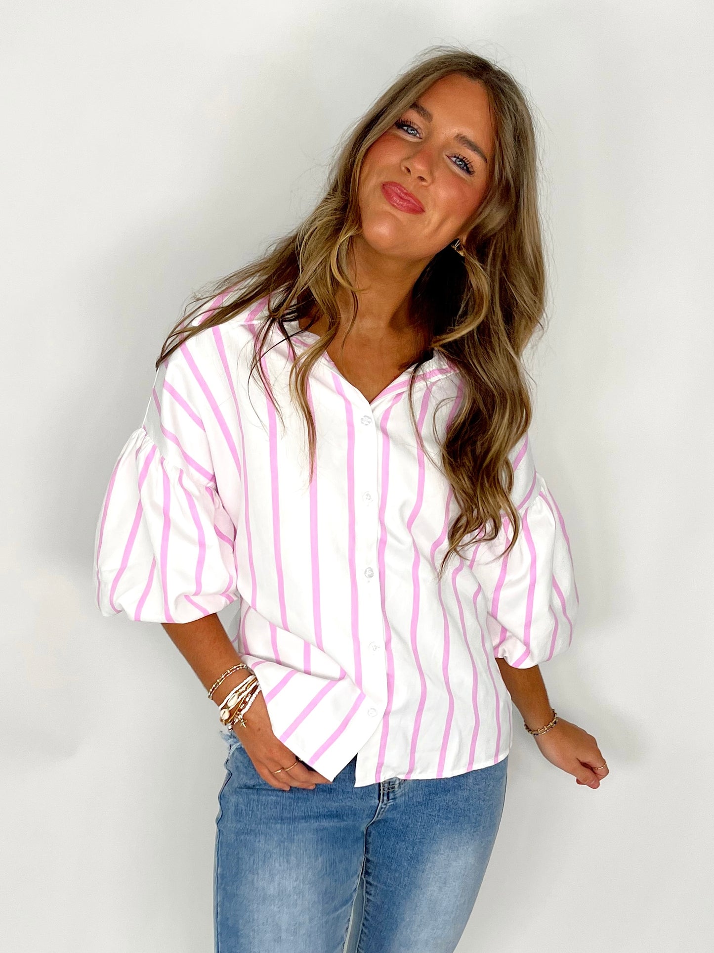 The Danielle Blouse-Blouse-BiBi-The Village Shoppe, Women’s Fashion Boutique, Shop Online and In Store - Located in Muscle Shoals, AL.