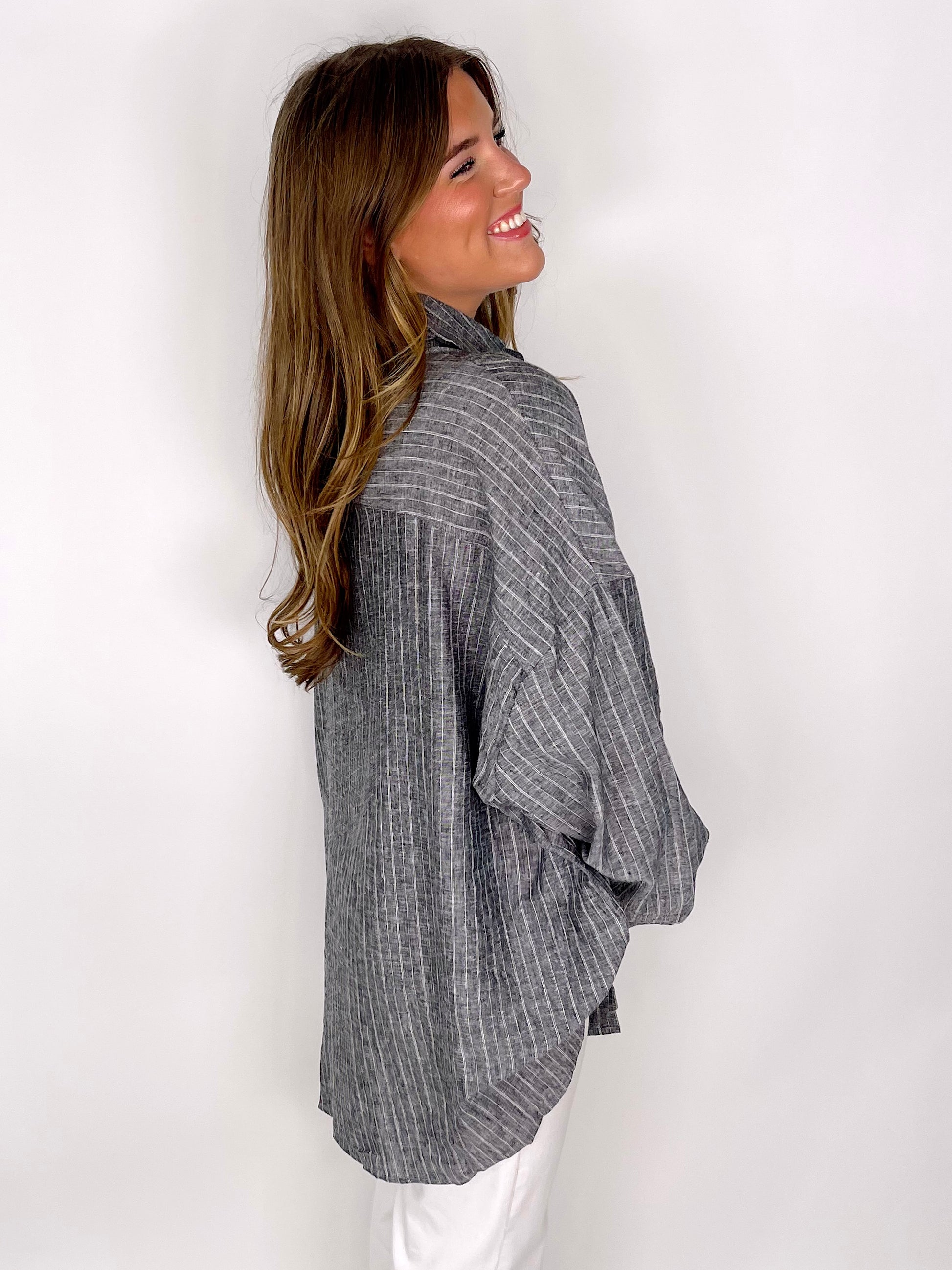 The Evie Oversized Button Down-The Village Shoppe-The Village Shoppe, Women’s Fashion Boutique, Shop Online and In Store - Located in Muscle Shoals, AL.