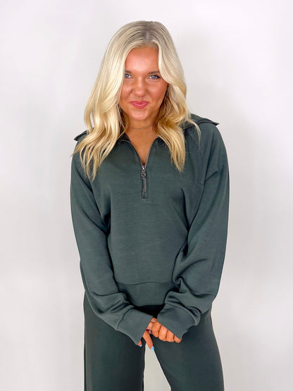 Spanx AirEssentials Half Zip-Long Sleeves-Spanx-The Village Shoppe, Women’s Fashion Boutique, Shop Online and In Store - Located in Muscle Shoals, AL.