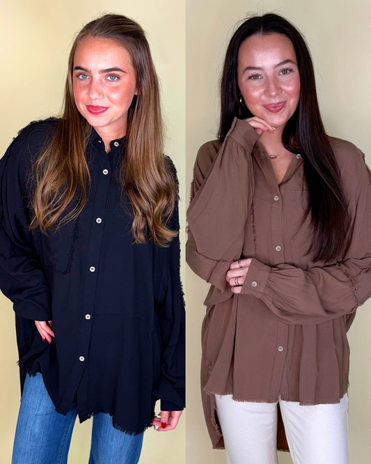 The Bea Button-Down-Button-Ups-Aemi + Co-The Village Shoppe, Women’s Fashion Boutique, Shop Online and In Store - Located in Muscle Shoals, AL.