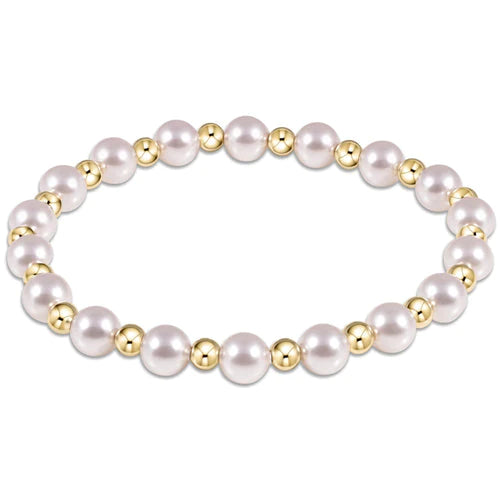 E Newton Classic Grateful Pattern 4mm Bead Bracelet - Pearl-Bracelets-ENEWTON-The Village Shoppe, Women’s Fashion Boutique, Shop Online and In Store - Located in Muscle Shoals, AL.