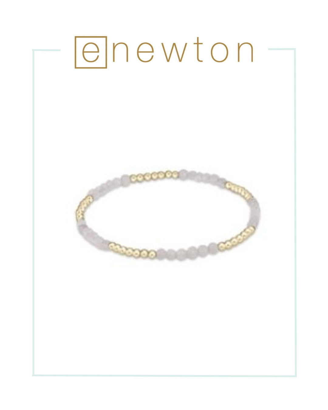 E Newton Blissful Pattern 2.5mm Bead Bracelet - Moonstone-Bracelets-ENEWTON-The Village Shoppe, Women’s Fashion Boutique, Shop Online and In Store - Located in Muscle Shoals, AL.