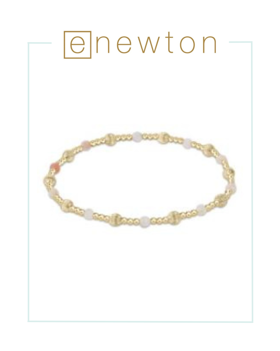 E Newton Dignity Sincerity Pattern 4mm Bead Bracelet - Pink Opal-Bracelets-ENEWTON-The Village Shoppe, Women’s Fashion Boutique, Shop Online and In Store - Located in Muscle Shoals, AL.