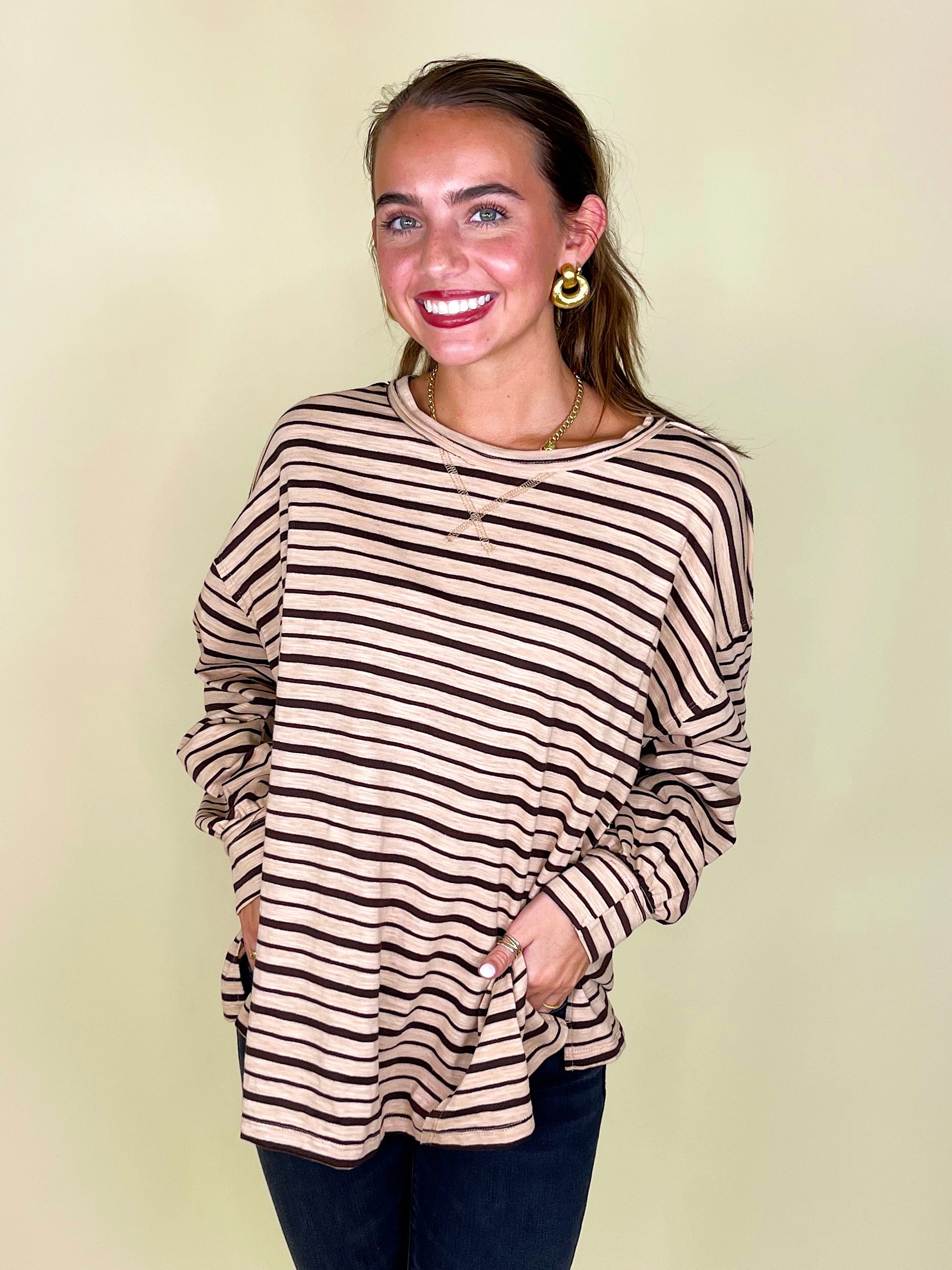 The McKenna Top-Long Sleeves-Sewn and Seen-The Village Shoppe, Women’s Fashion Boutique, Shop Online and In Store - Located in Muscle Shoals, AL.