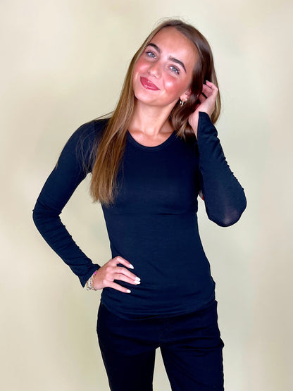 Better Base Long Sleeve Crew | Spanx-Long Sleeves-Spanx-The Village Shoppe, Women’s Fashion Boutique, Shop Online and In Store - Located in Muscle Shoals, AL.