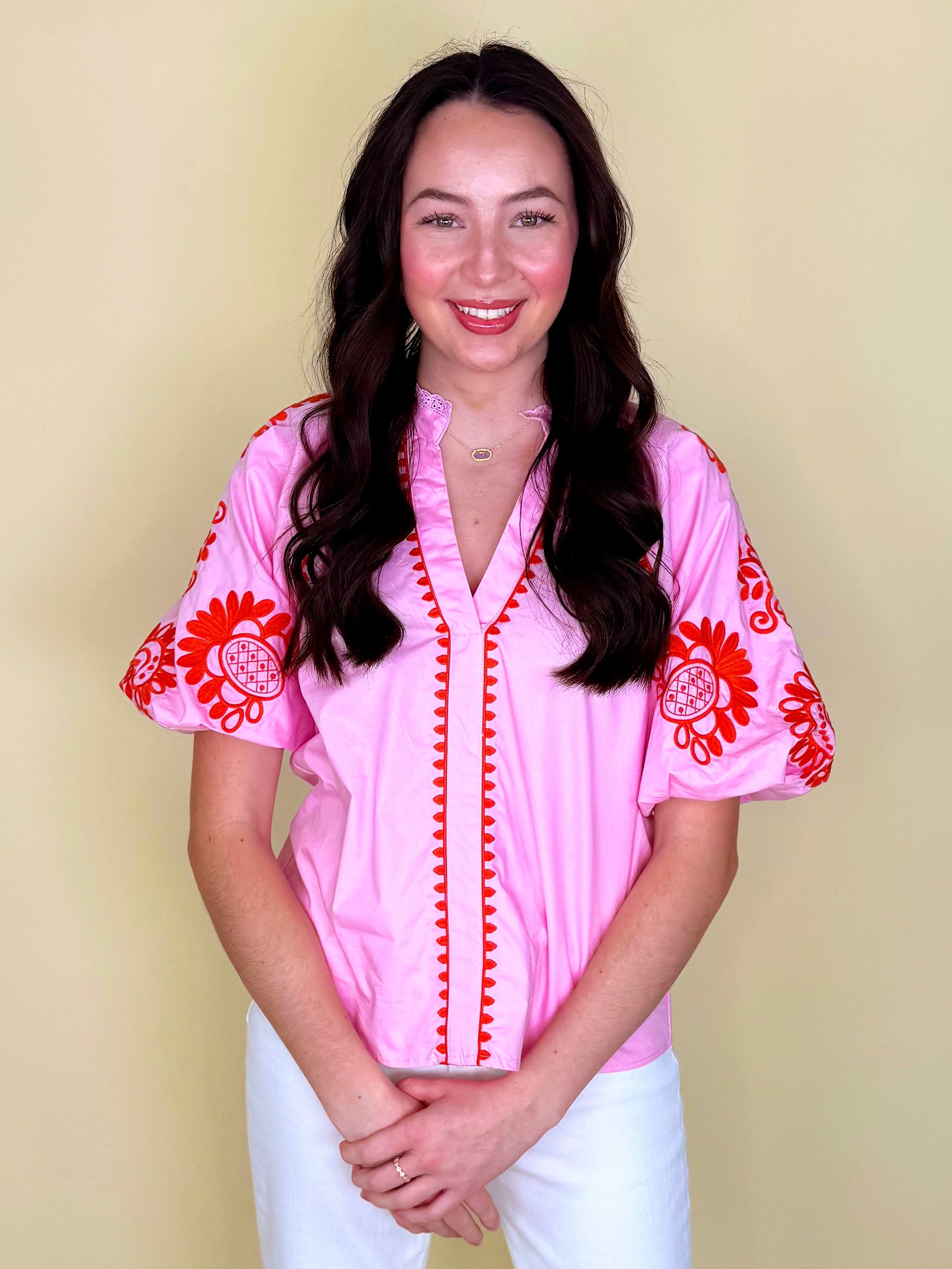 The Cambrie Top-Short Sleeves-THML-The Village Shoppe, Women’s Fashion Boutique, Shop Online and In Store - Located in Muscle Shoals, AL.