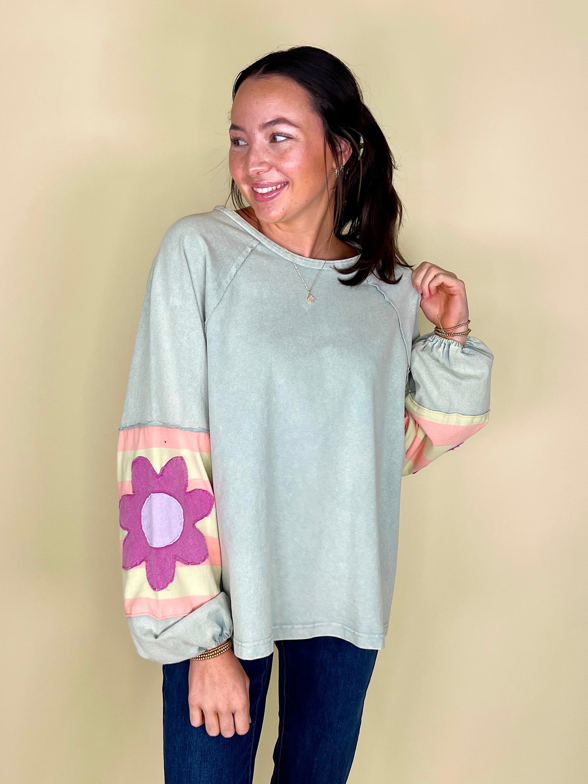 The Alma Sweatshirt-Sweatshirt-Easel-The Village Shoppe, Women’s Fashion Boutique, Shop Online and In Store - Located in Muscle Shoals, AL.