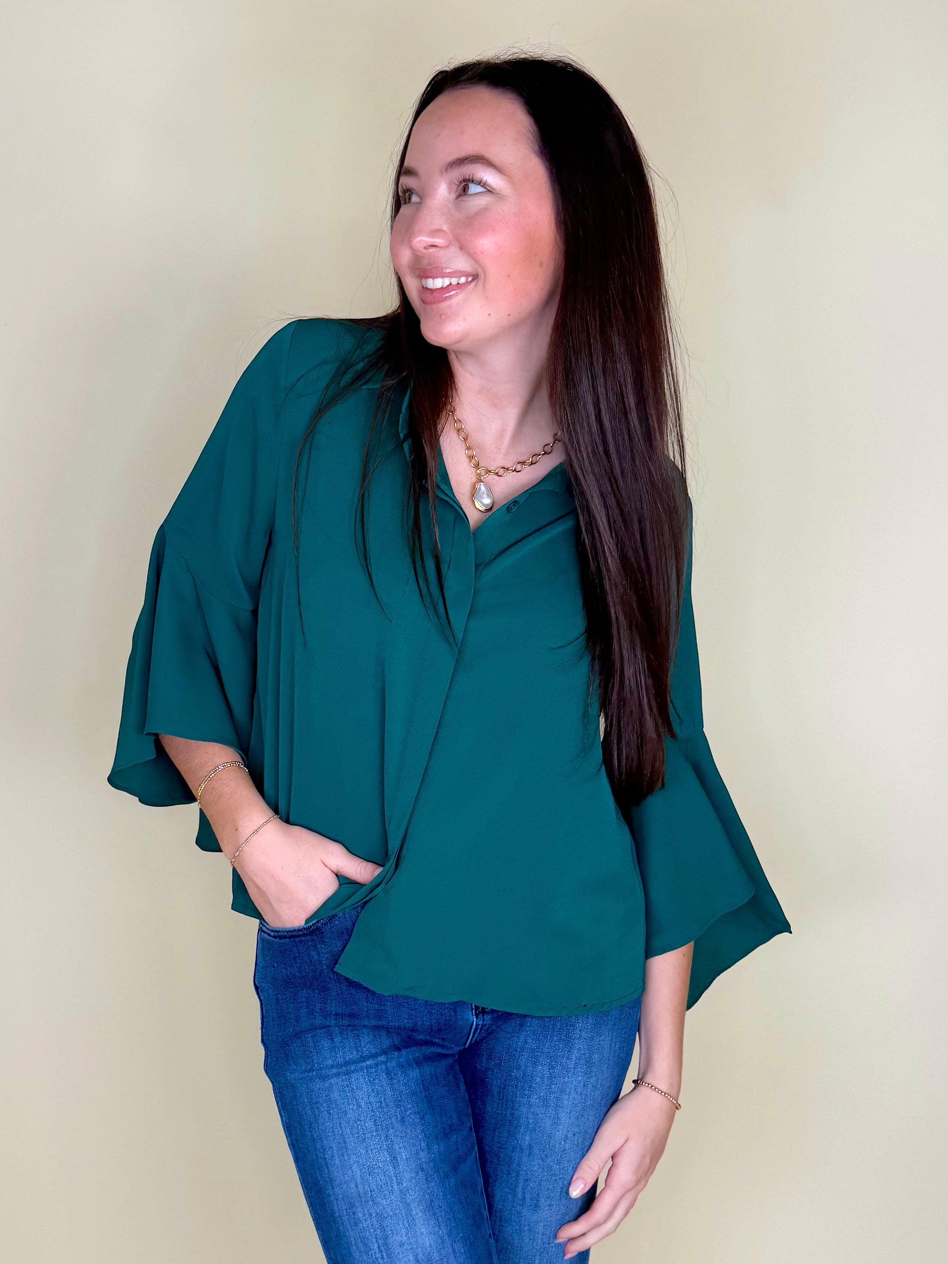 The Holland Blouse-Blouse-Entro-The Village Shoppe, Women’s Fashion Boutique, Shop Online and In Store - Located in Muscle Shoals, AL.