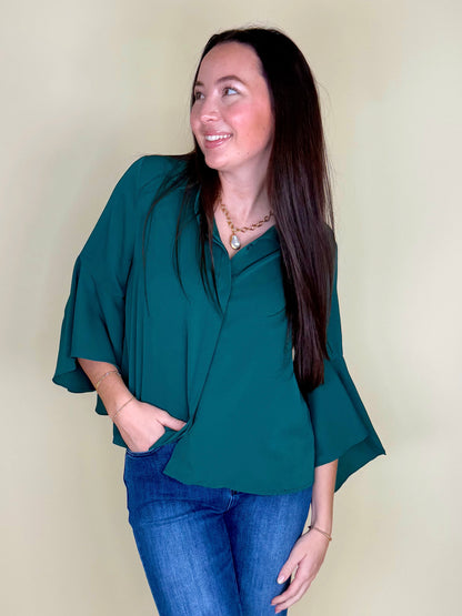 The Holland Blouse-Blouse-Entro-The Village Shoppe, Women’s Fashion Boutique, Shop Online and In Store - Located in Muscle Shoals, AL.