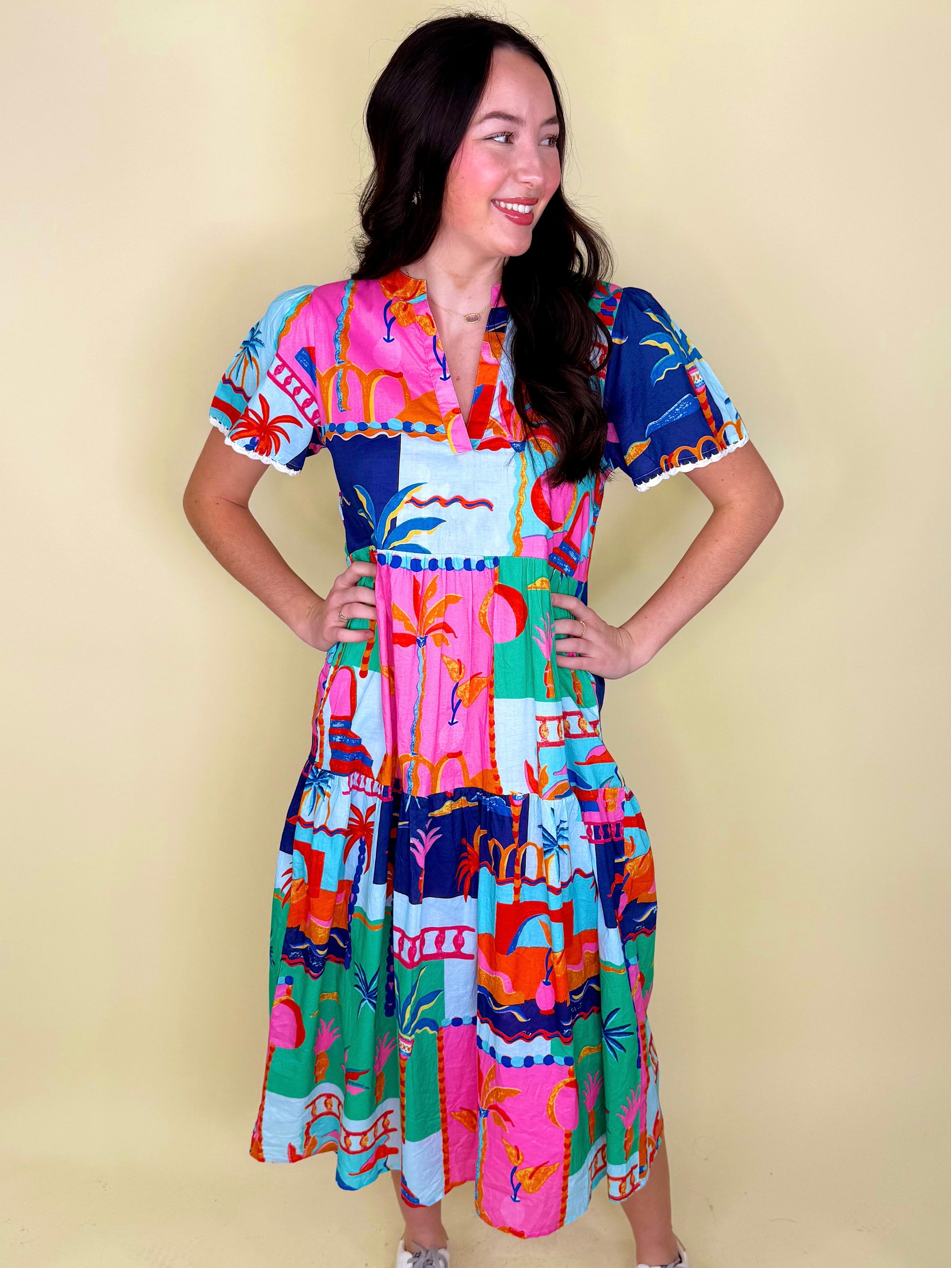 The Key West Midi Dress-Midi Dress-THML-The Village Shoppe, Women’s Fashion Boutique, Shop Online and In Store - Located in Muscle Shoals, AL.