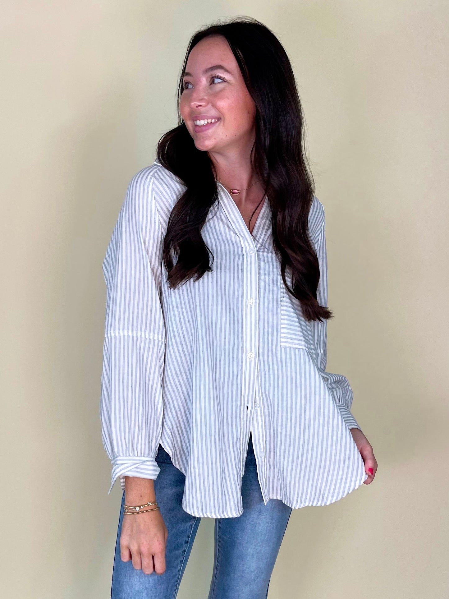 The Landry Top-Button-Ups-Mustard Seed-The Village Shoppe, Women’s Fashion Boutique, Shop Online and In Store - Located in Muscle Shoals, AL.