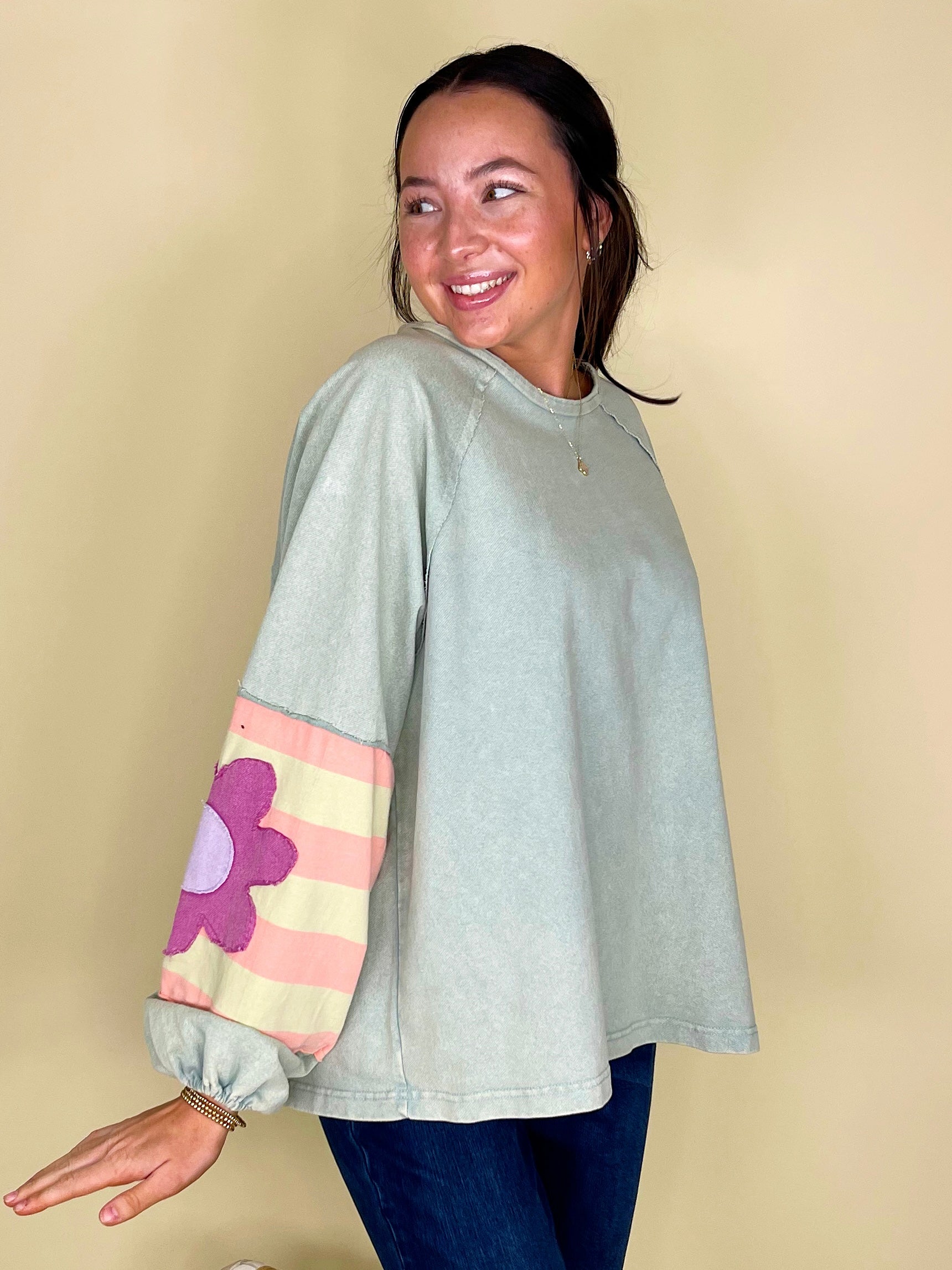 The Alma Sweatshirt-Sweatshirt-Easel-The Village Shoppe, Women’s Fashion Boutique, Shop Online and In Store - Located in Muscle Shoals, AL.