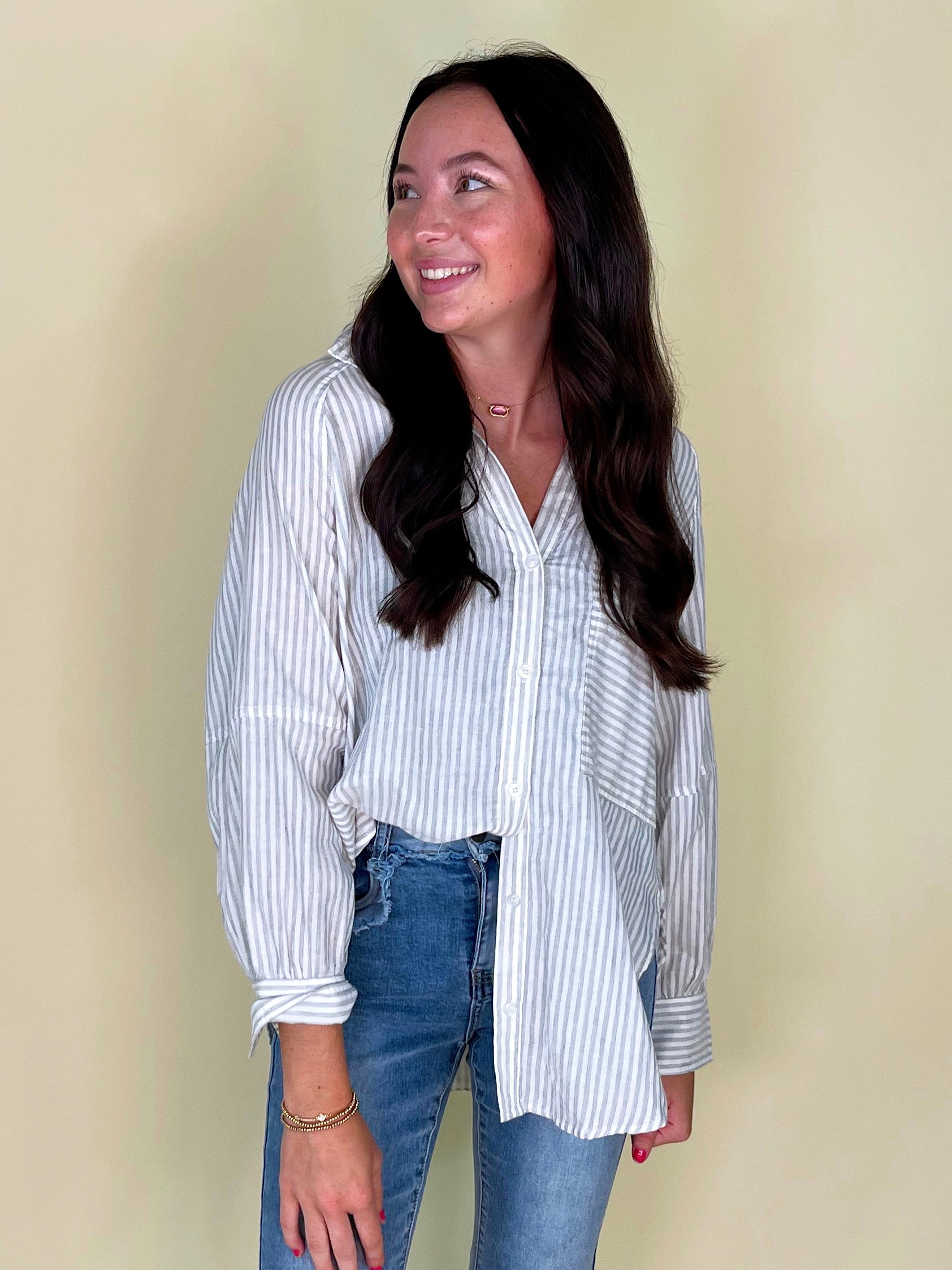 The Landry Top-Button-Ups-Mustard Seed-The Village Shoppe, Women’s Fashion Boutique, Shop Online and In Store - Located in Muscle Shoals, AL.