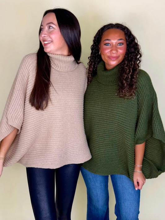 Right On Time Ribbed Poncho | Doorbuster-Poncho-Leto Accessories-The Village Shoppe, Women’s Fashion Boutique, Shop Online and In Store - Located in Muscle Shoals, AL.