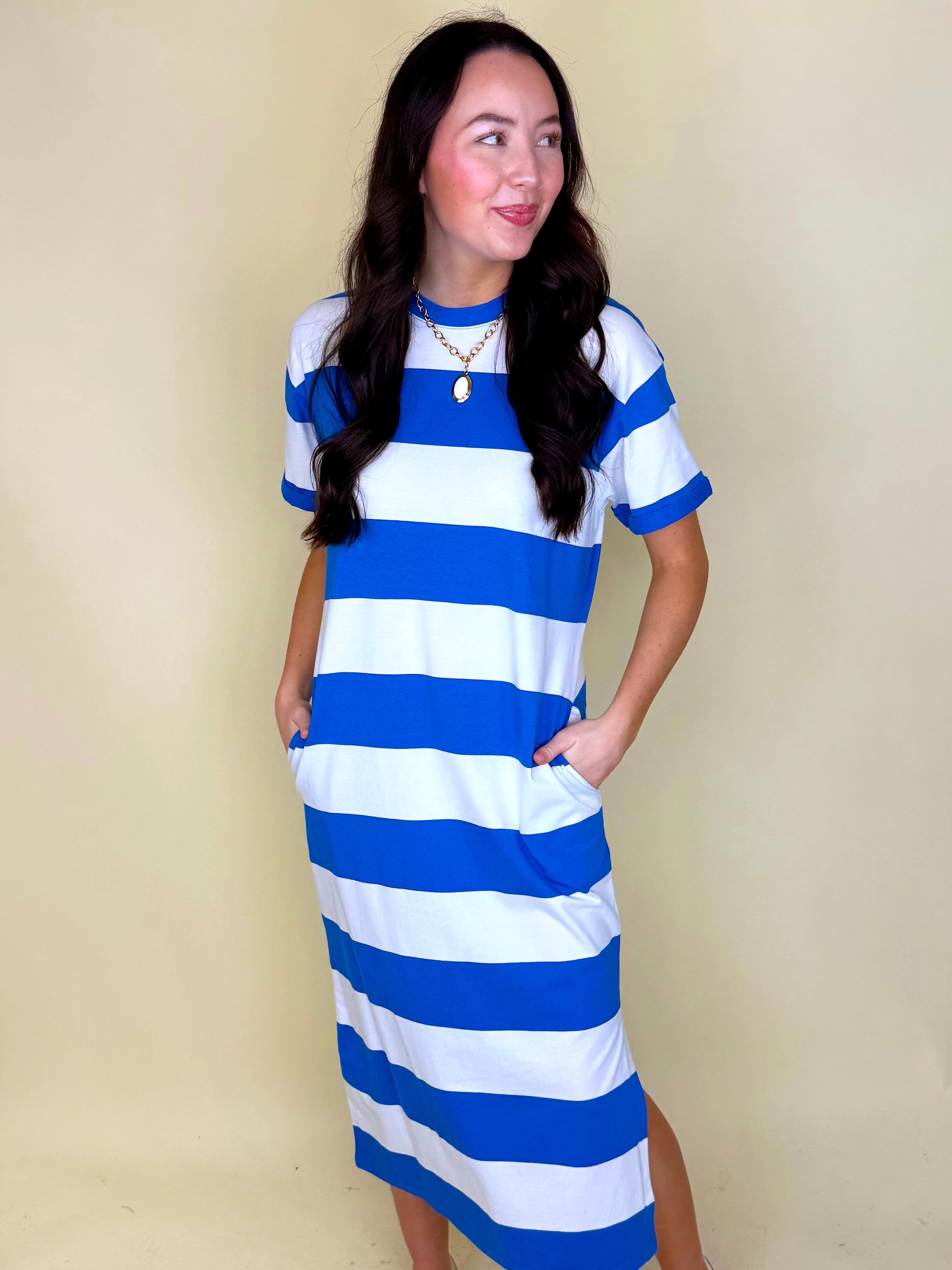 Bop Around Rugby Dress-Midi Dress-Wishlist-The Village Shoppe, Women’s Fashion Boutique, Shop Online and In Store - Located in Muscle Shoals, AL.