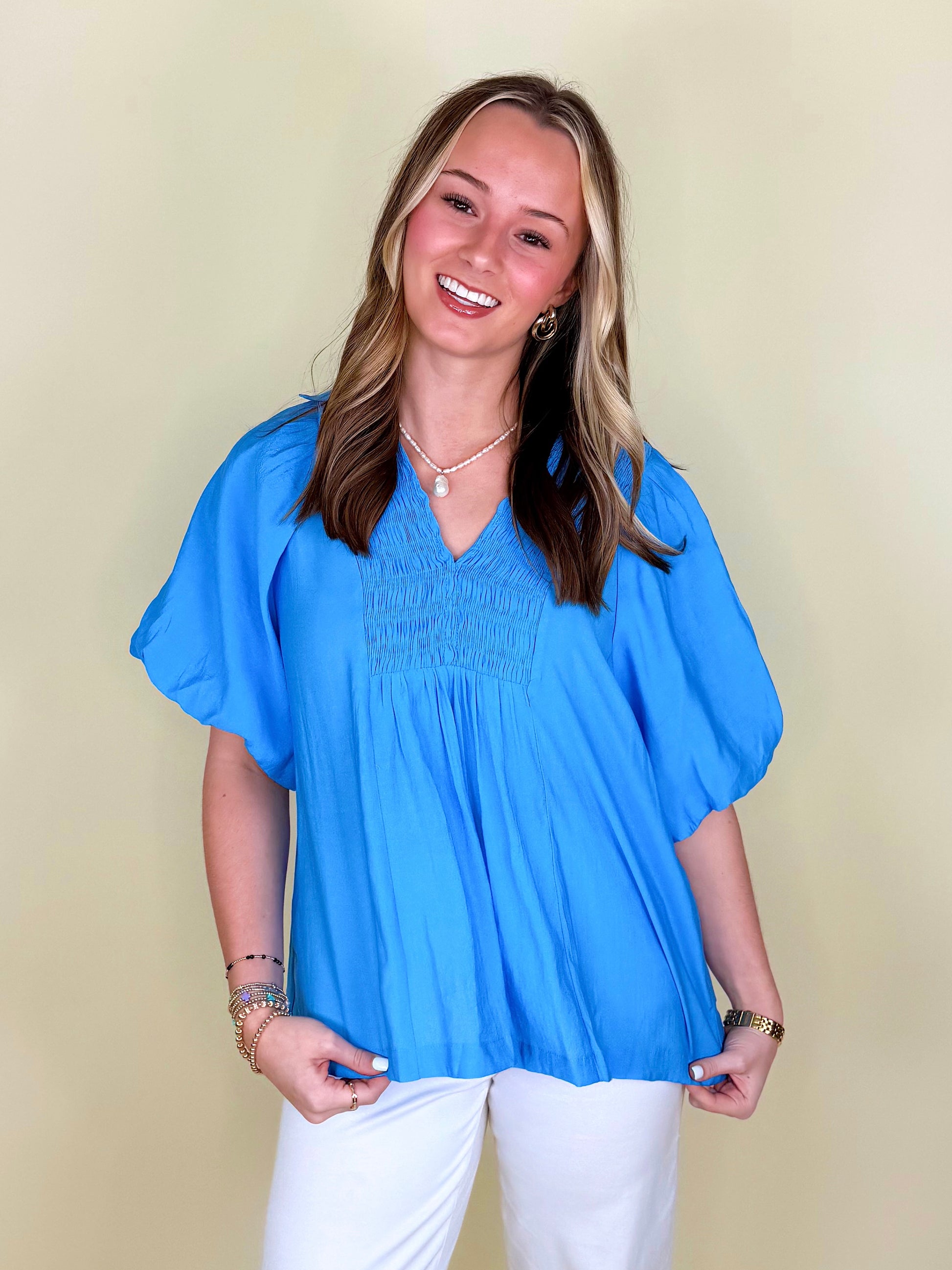 The Bella Blouse-Short Sleeves-Umgee-The Village Shoppe, Women’s Fashion Boutique, Shop Online and In Store - Located in Muscle Shoals, AL.