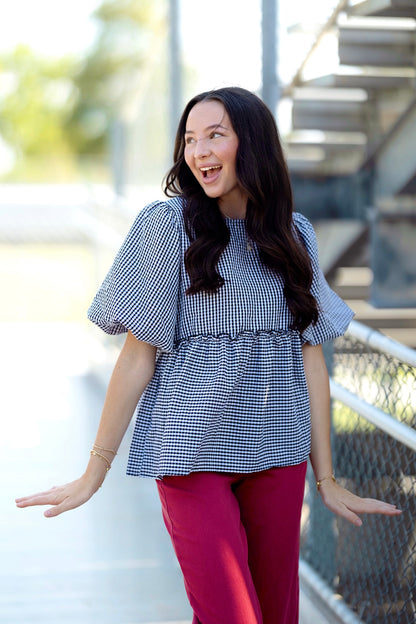 The Brantley Top-Short Sleeves-Ces Femme-The Village Shoppe, Women’s Fashion Boutique, Shop Online and In Store - Located in Muscle Shoals, AL.