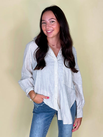 The Landry Top-Button-Ups-Mustard Seed-The Village Shoppe, Women’s Fashion Boutique, Shop Online and In Store - Located in Muscle Shoals, AL.