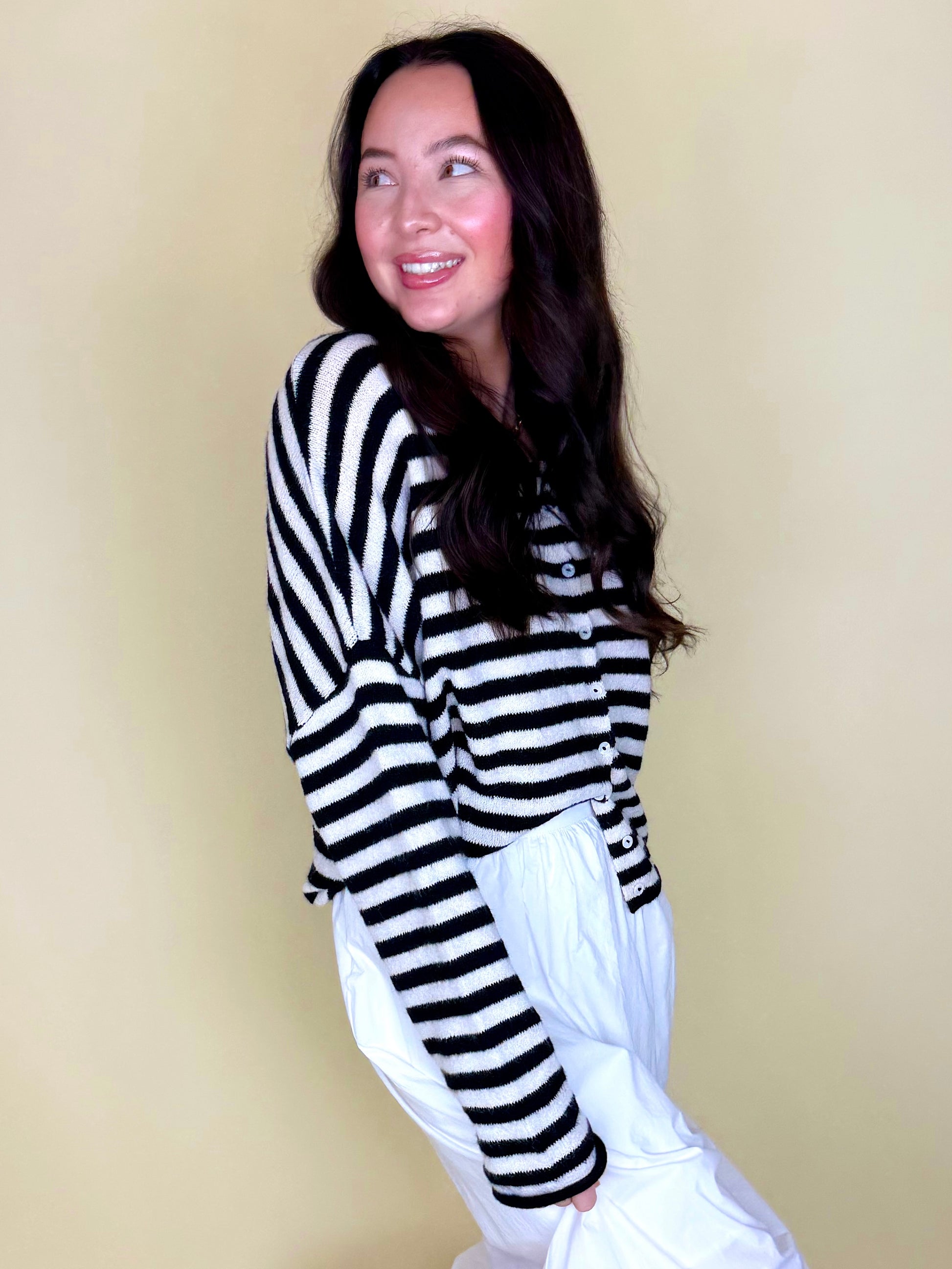 Striped Better Together Cardigan-Cardigans-Things Between-The Village Shoppe, Women’s Fashion Boutique, Shop Online and In Store - Located in Muscle Shoals, AL.