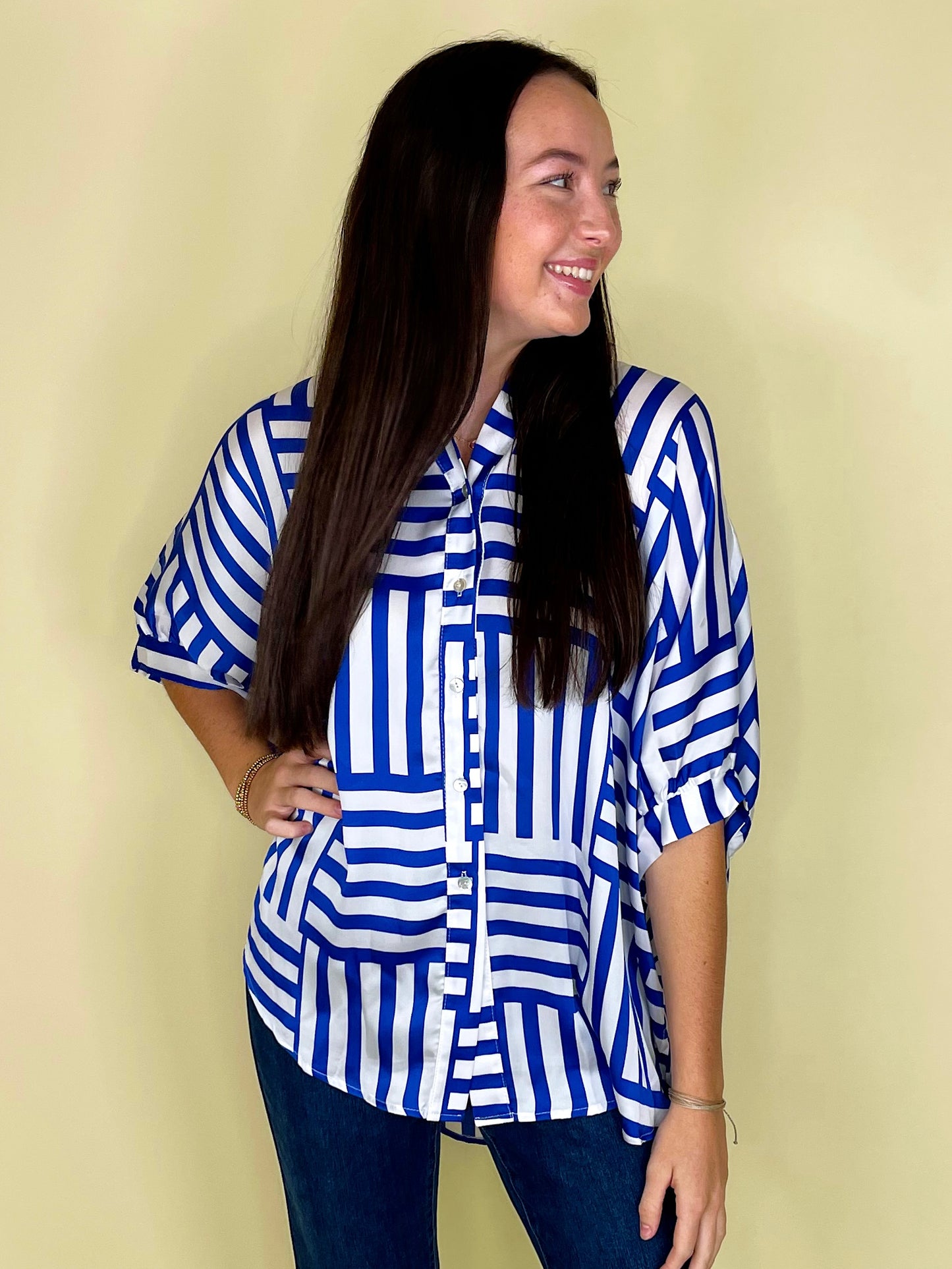 The Friday Night Lights Tunic Top-Short Sleeves-Adrienne-The Village Shoppe, Women’s Fashion Boutique, Shop Online and In Store - Located in Muscle Shoals, AL.