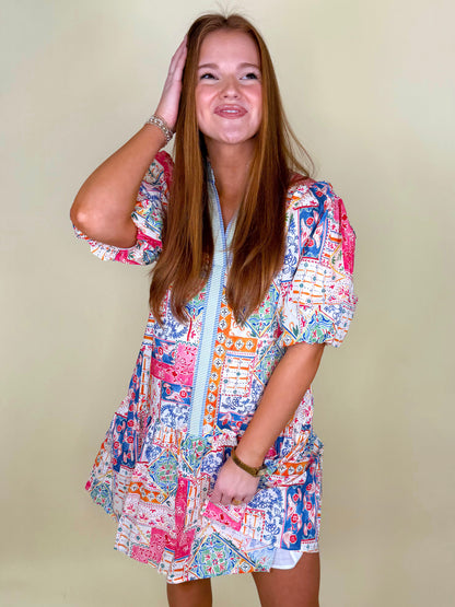 The Amalfi Dress-Mini Dress-THML-The Village Shoppe, Women’s Fashion Boutique, Shop Online and In Store - Located in Muscle Shoals, AL.